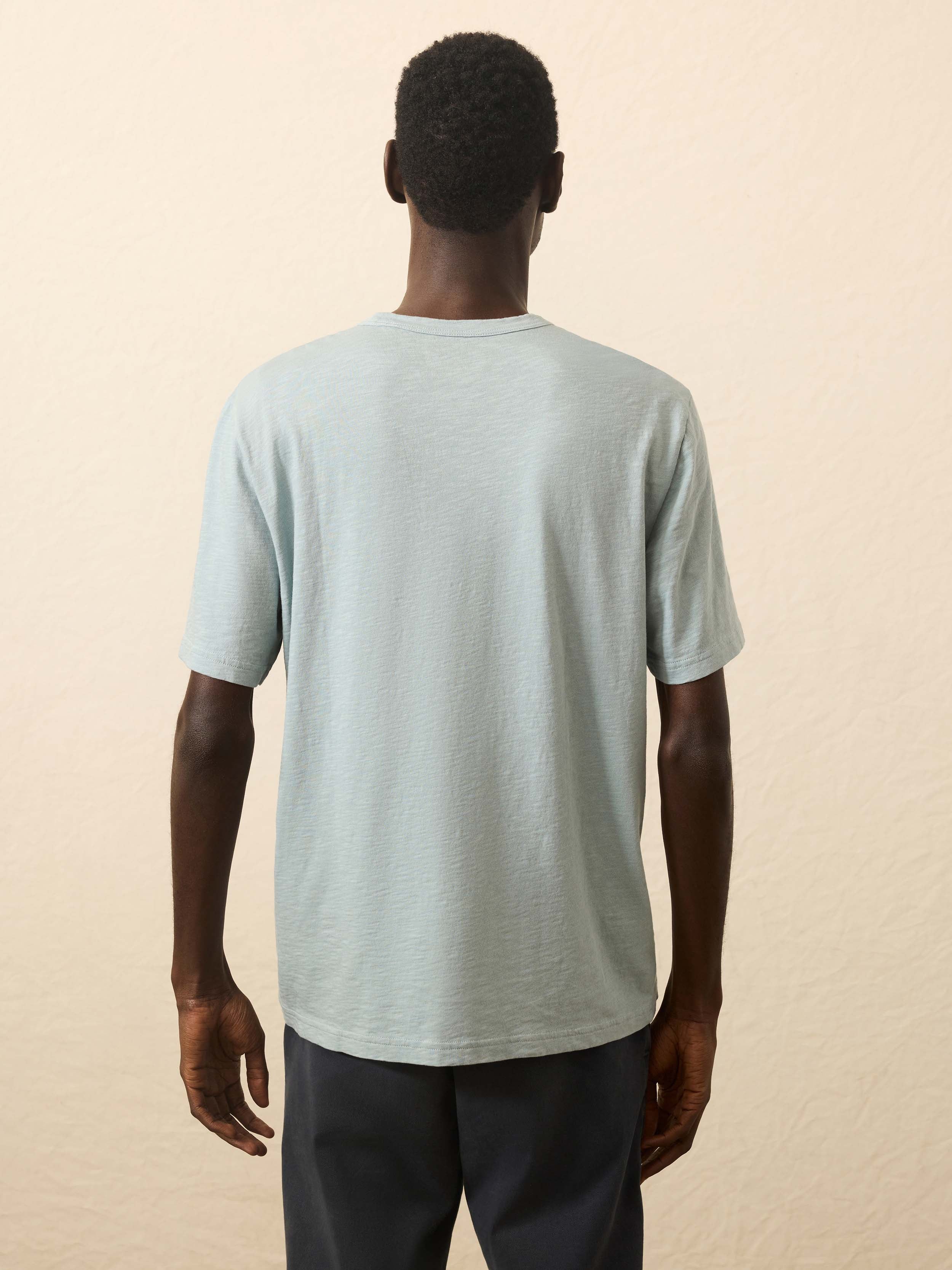 Sunwashed Regenerative Pocket Tee - Hull Teal | Faherty Brand