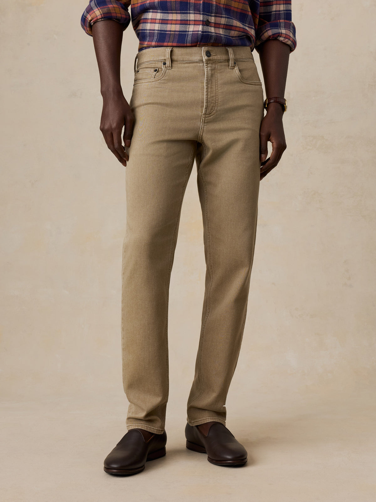 Stretch Terry 5-Pocket Pant - Desert Khaki, image 2 of 5