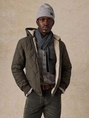 Quilted Hooded Jacket - Dusk Forest