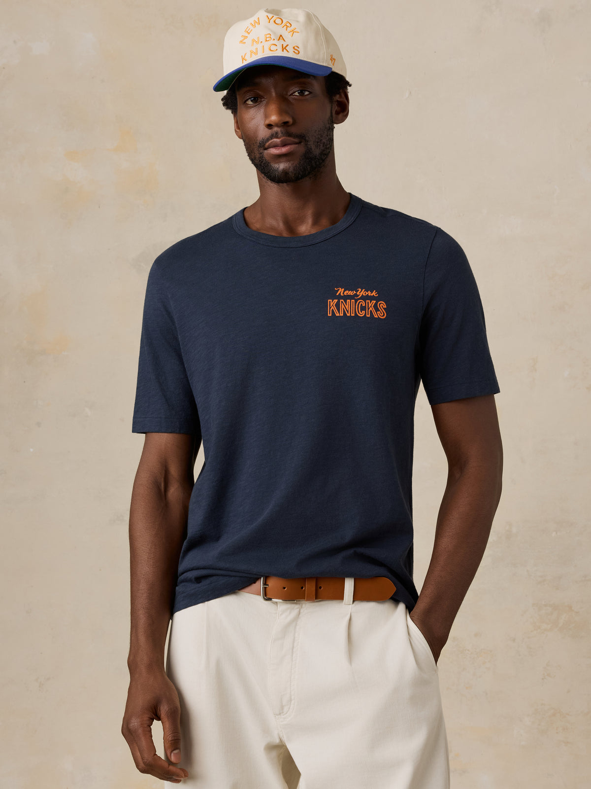 NY Knicks Sunwashed Regenerative Tee - Lighthouse Navy, image 1 of 6