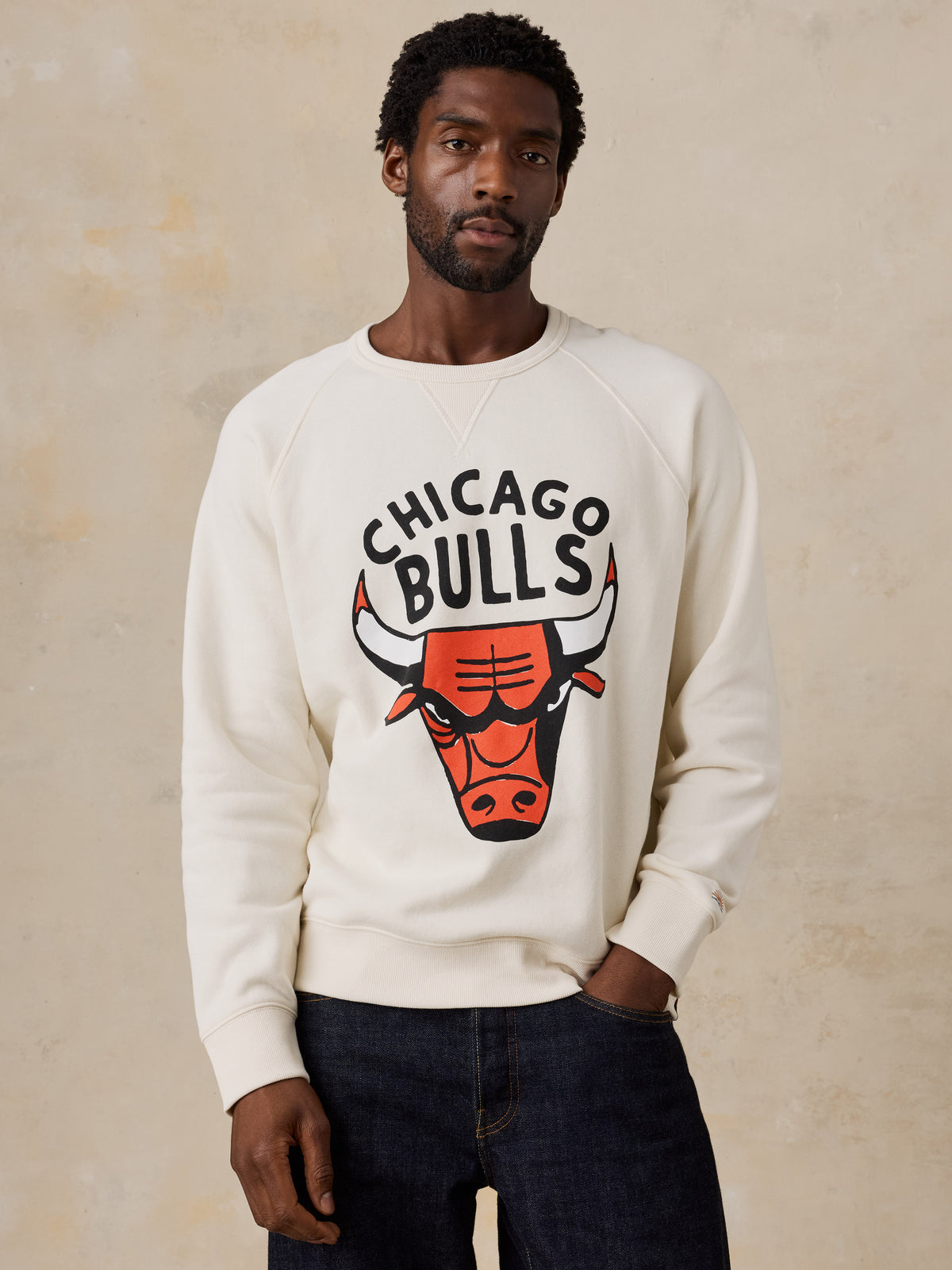 Chicago Bulls High Standard Fleece Crew - Cabo Blanco, image 1 of 6