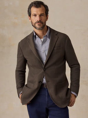 Highland Knit Blazer - Coast Brown