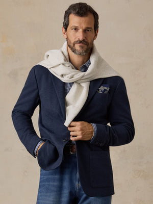 Highland Knit Blazer - Navy Ridge Melange