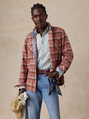 Japanese Flannel Workshirt - Russet Cedar Plaid