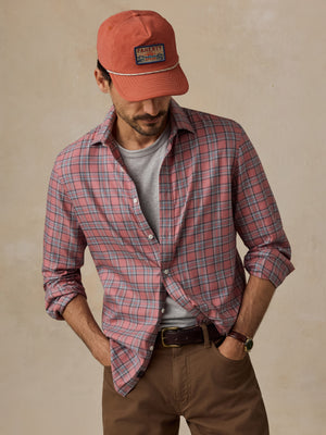 Soft Twill Movement Shirt - Crimson Rock Plaid