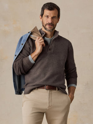 Sunwashed Dockside Quarter Button - Coast Brown