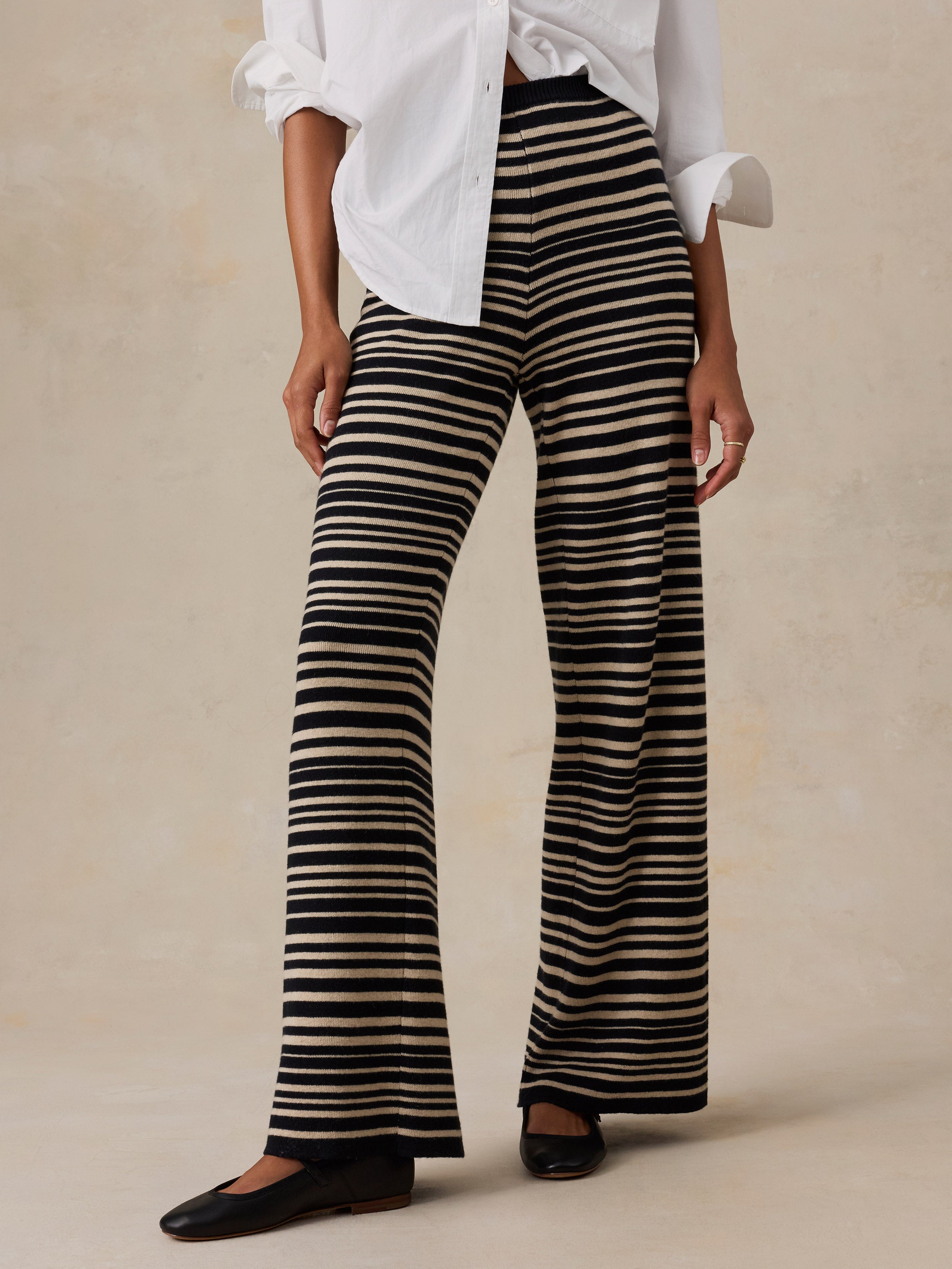 Throwback Studio Sweater Pant - Coastal Coal Stripe