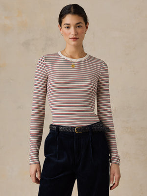 Featherweight Freestyle Layering Crew - Sugar Rush Stripe