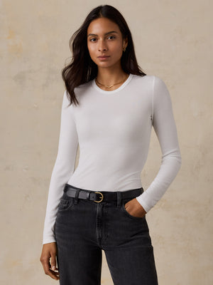 Featherweight Freestyle Layering Crew - White