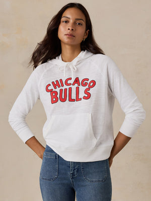 Chicago Bulls Sunwashed Organic Hoodie - White