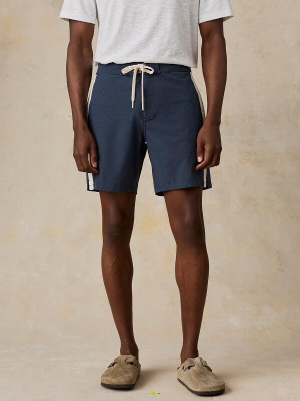 close up shot of male model wearing all day board short