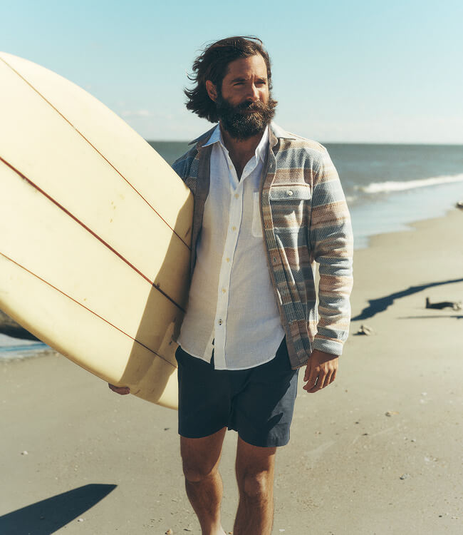 Organic Cotton Denim Short - White Sand Wash | Faherty Brand