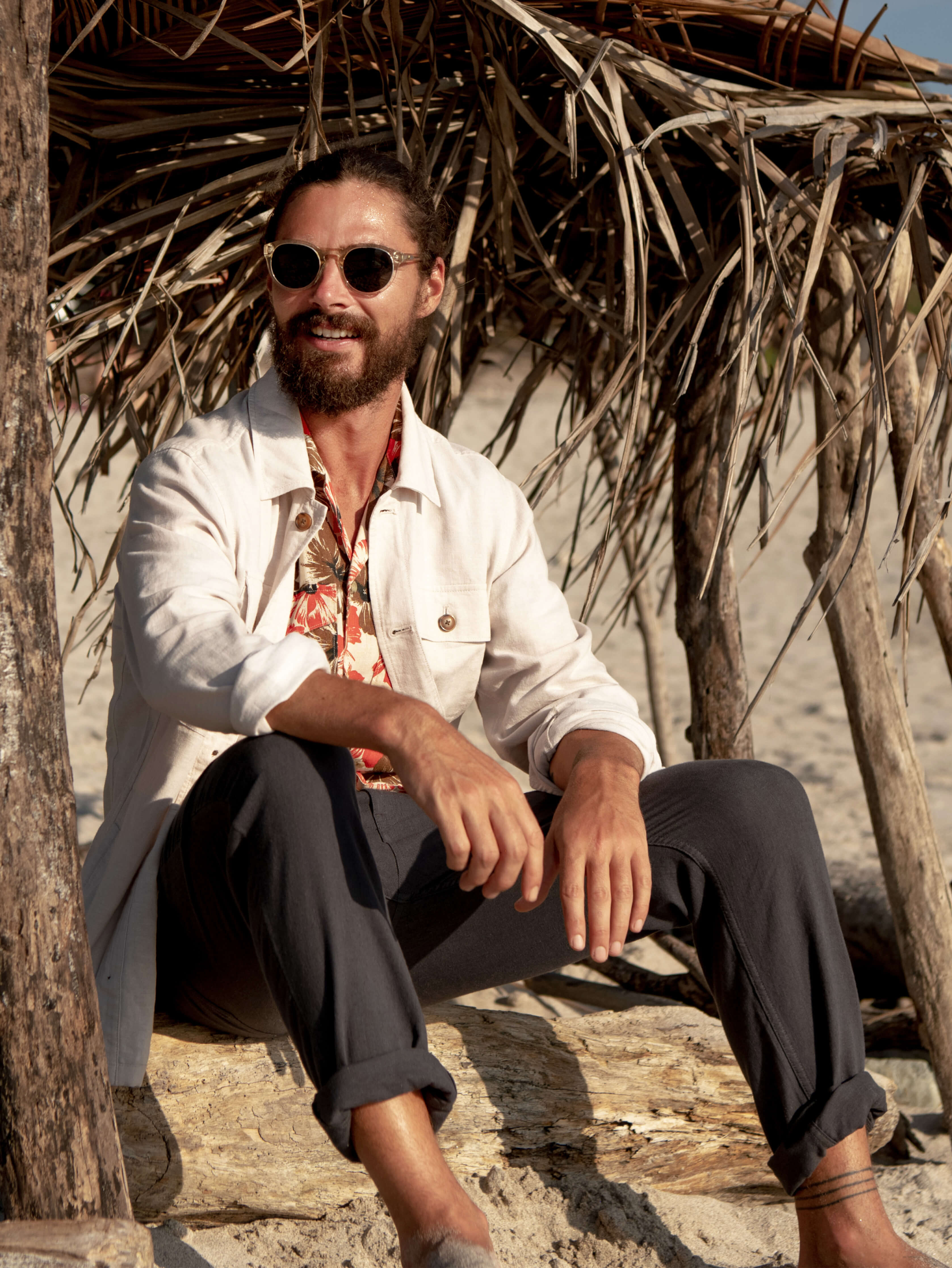 Movement™ Linen Shirt Jacket - Dorset Sand