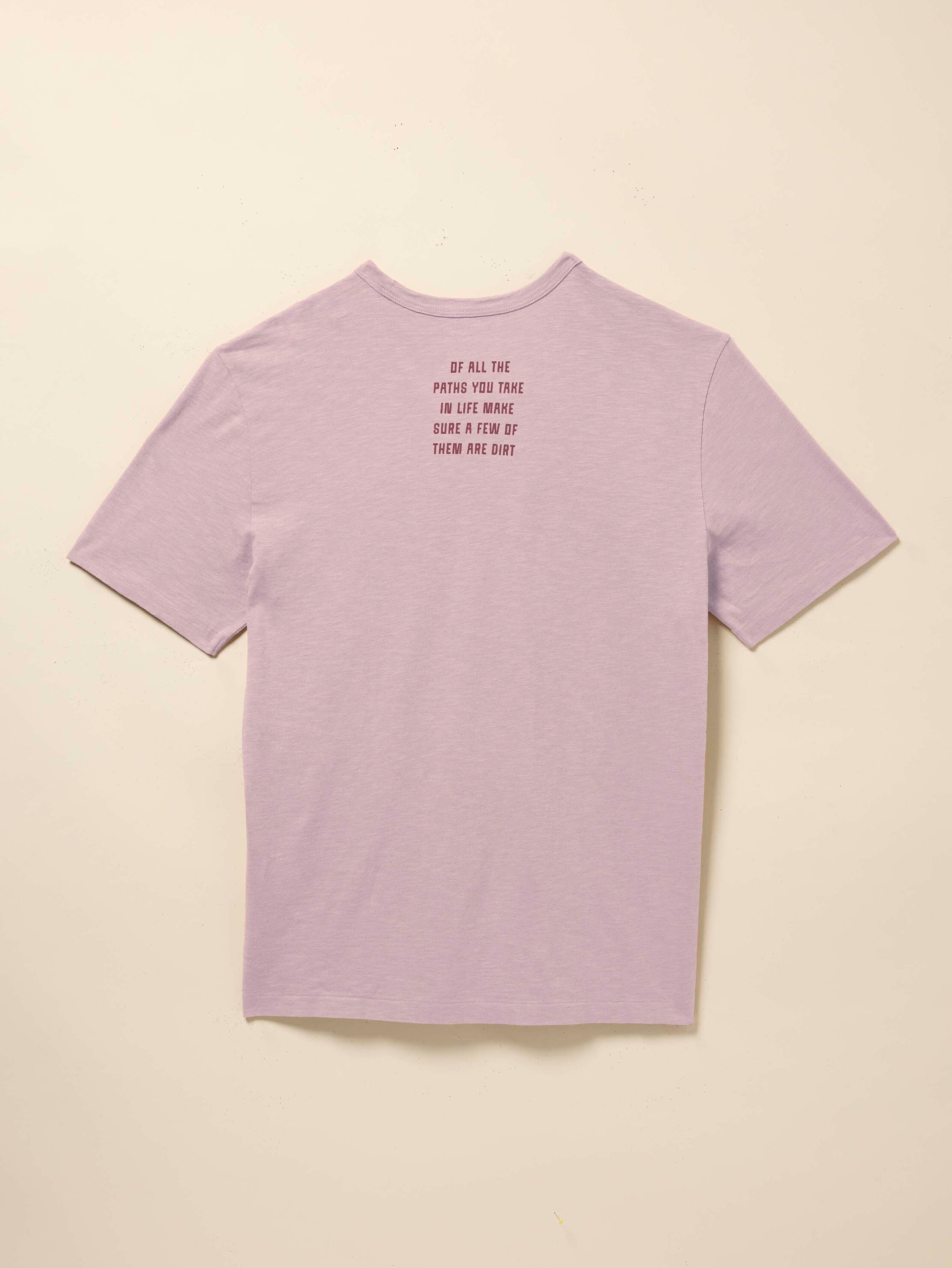 DIRT Sunwashed Regenerative Cotton Tee - Vista Plum