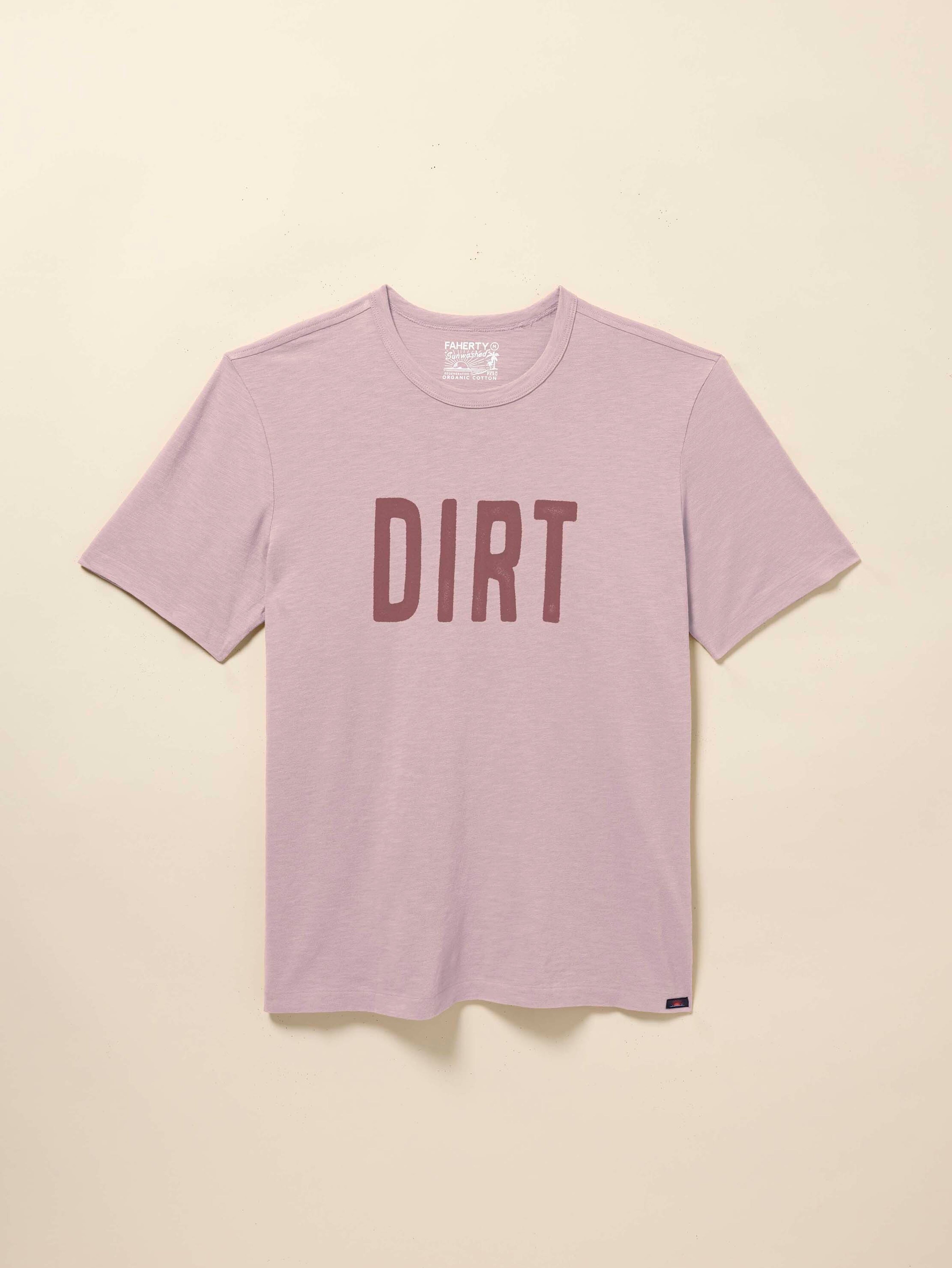 DIRT Sunwashed Regenerative Cotton Tee - Vista Plum