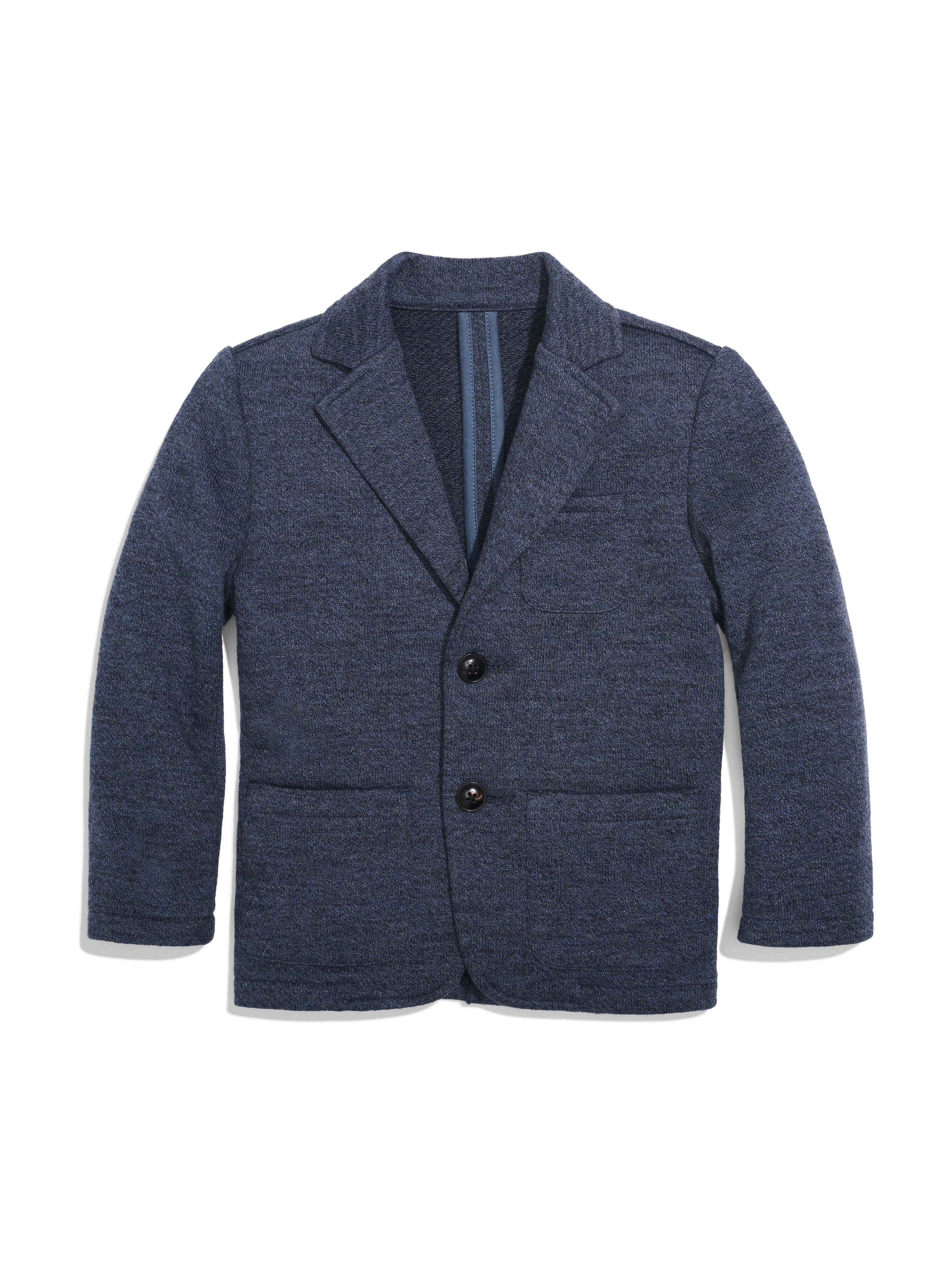 Kids Inlet Knit Blazer - Deep Navy Melange