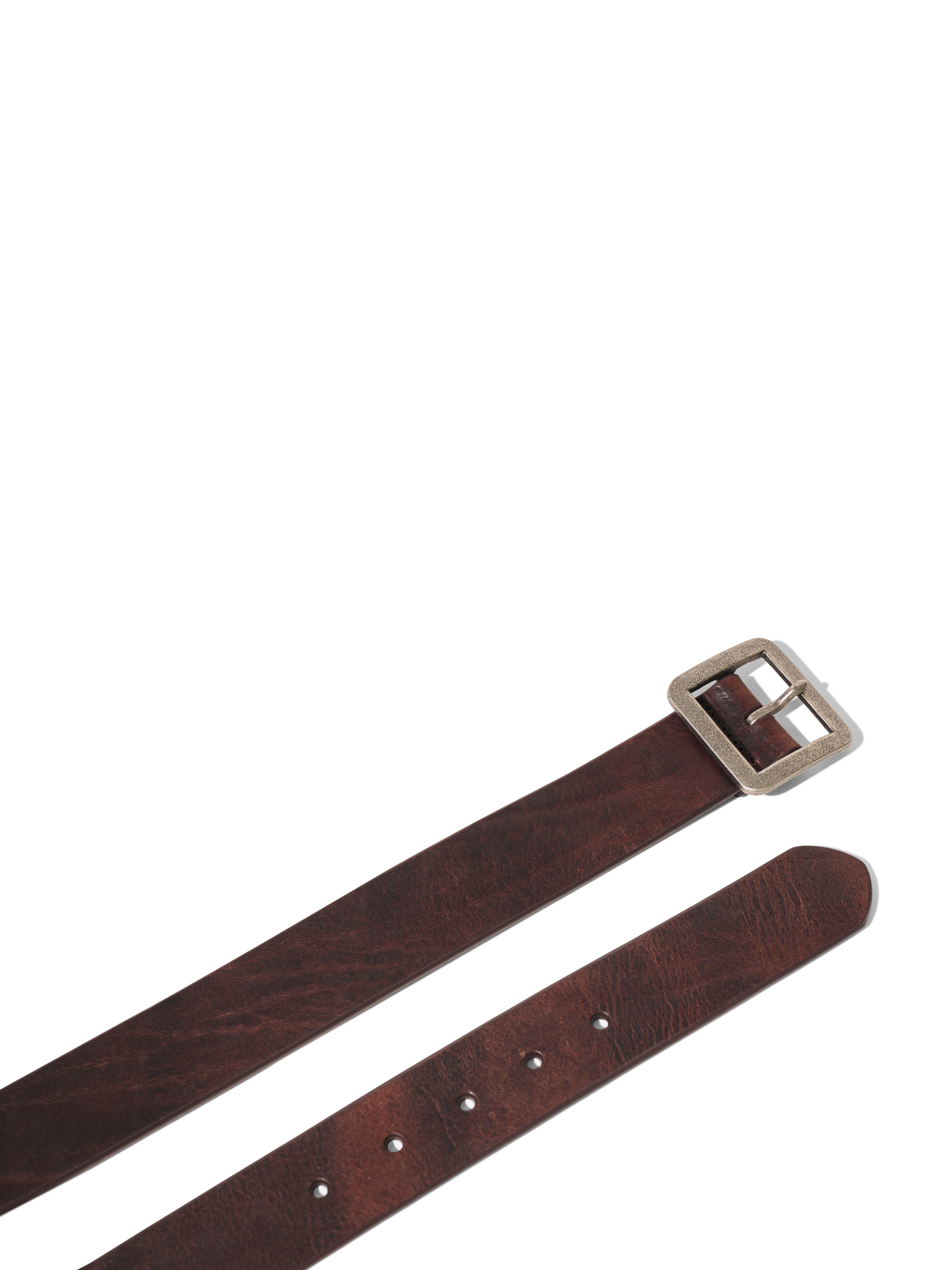 Rugged Leather Belt - Brown