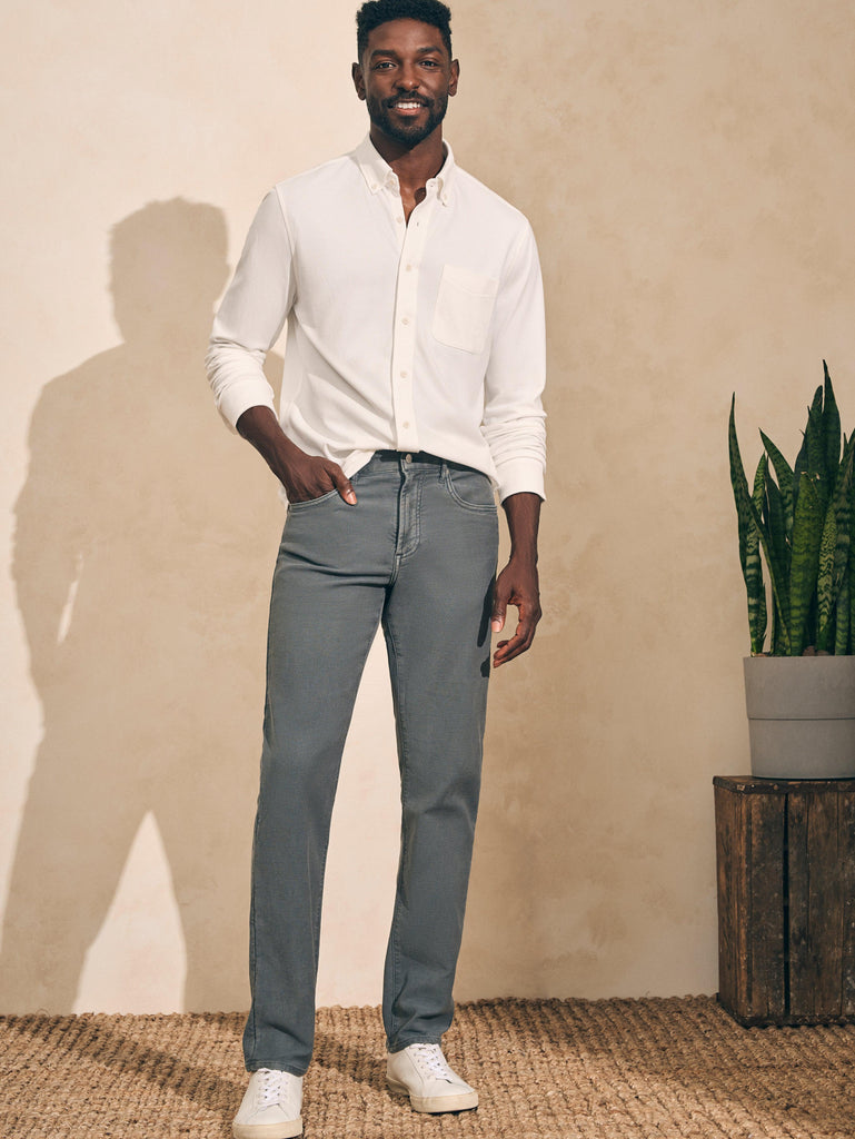 Stretch Terry 5-Pocket Pant - Slate | Faherty Brand