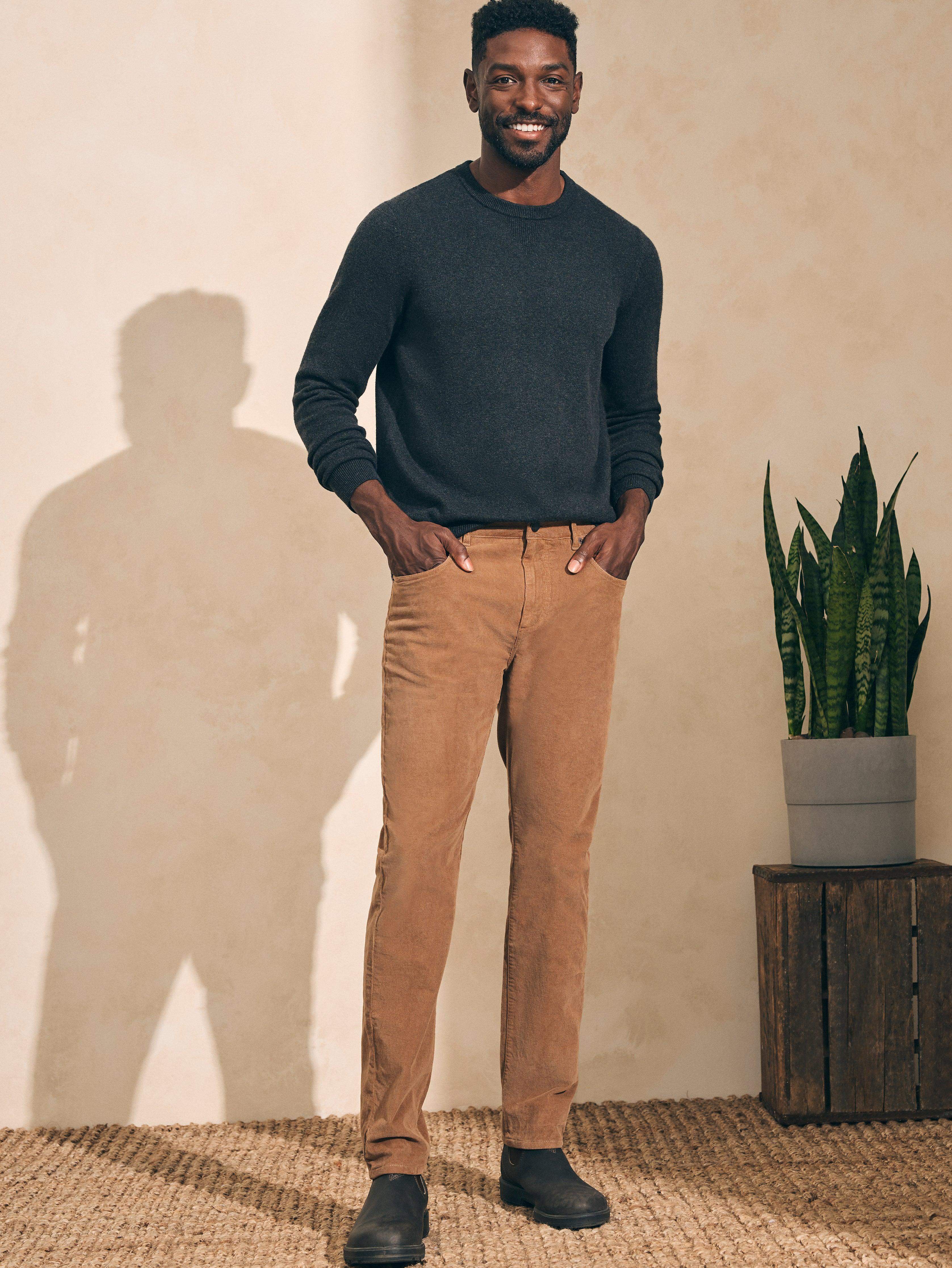 Stretch Corduroy 5-Pocket Pant (32" Inseam) - Raw Umber