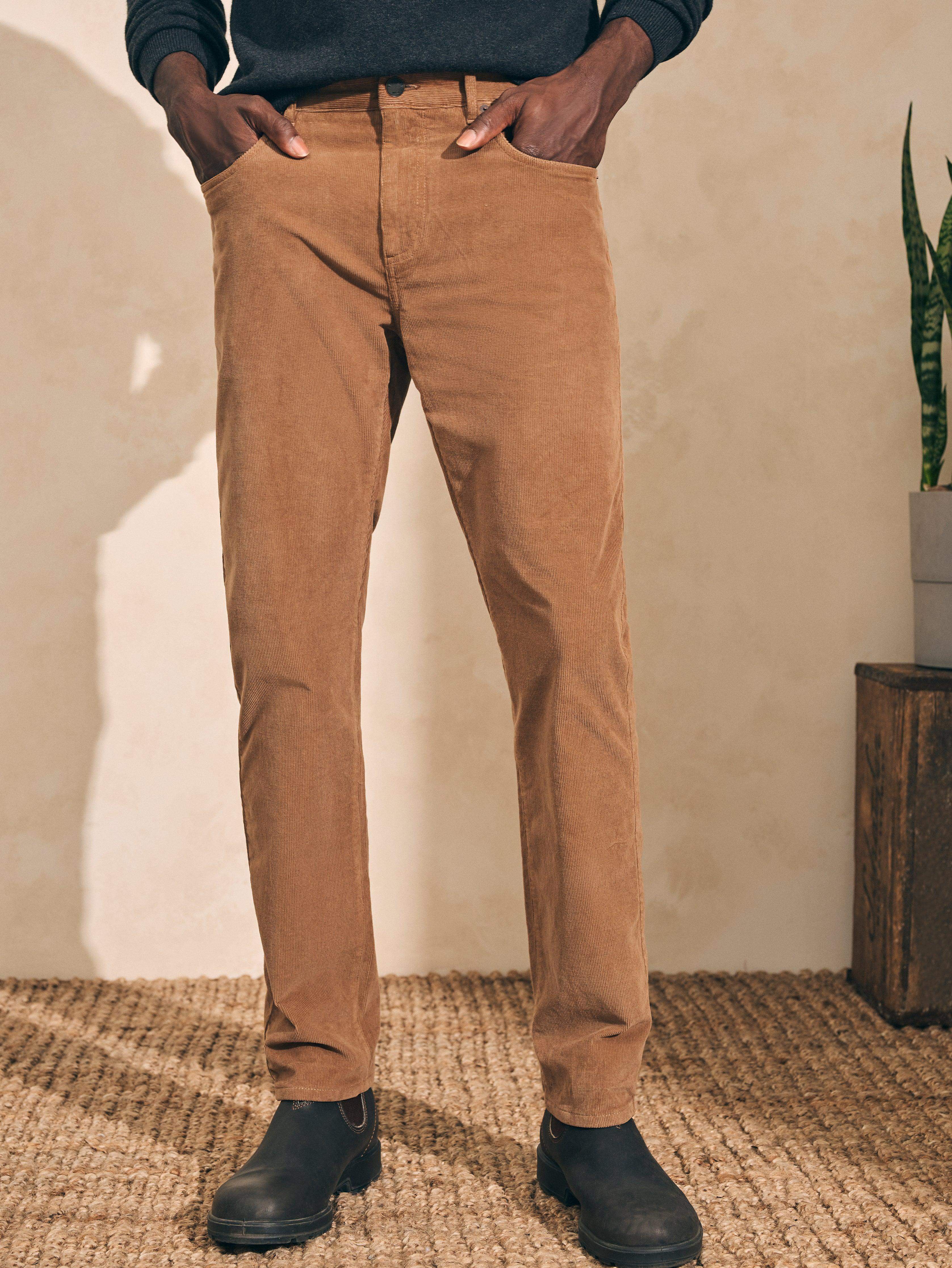 Stretch Corduroy 5-Pocket Pant (32" Inseam) - Raw Umber