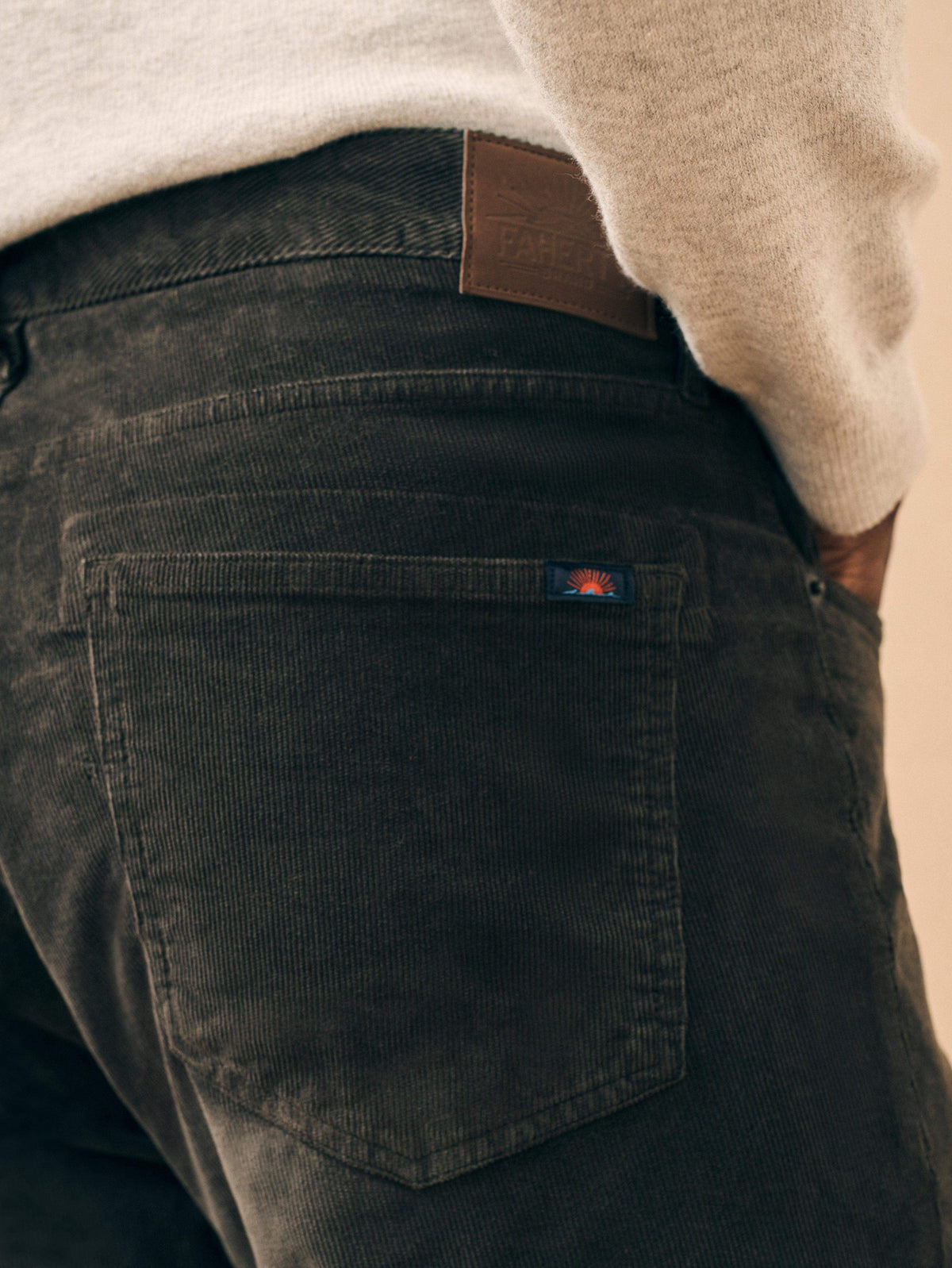 Stretch Corduroy 5-Pocket (32") - Washed Black, image 5 of 6