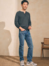 Long-Sleeve Newport Cloud Henley (Tall) - Charcoal Heather