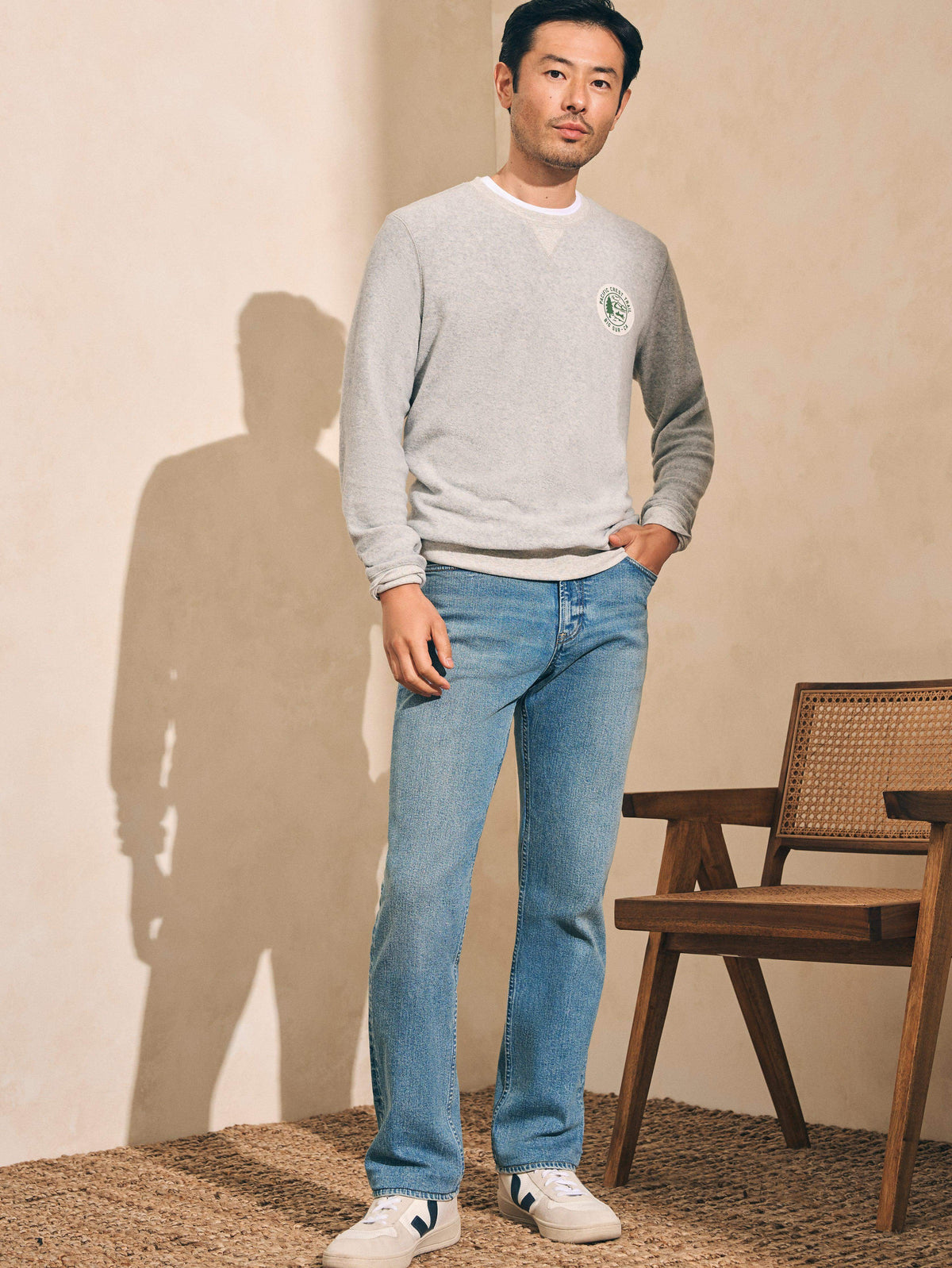 Pacific Crest Beach Fleece Crewneck - Heather Grey, image 3 of 3