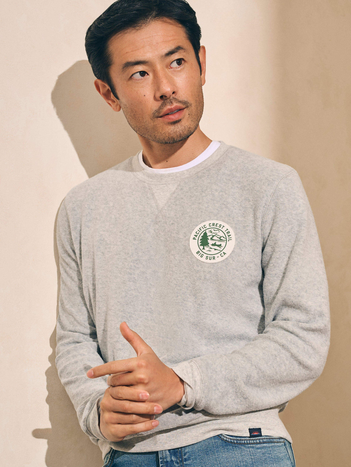 Pacific Crest Beach Fleece Crewneck - Heather Grey