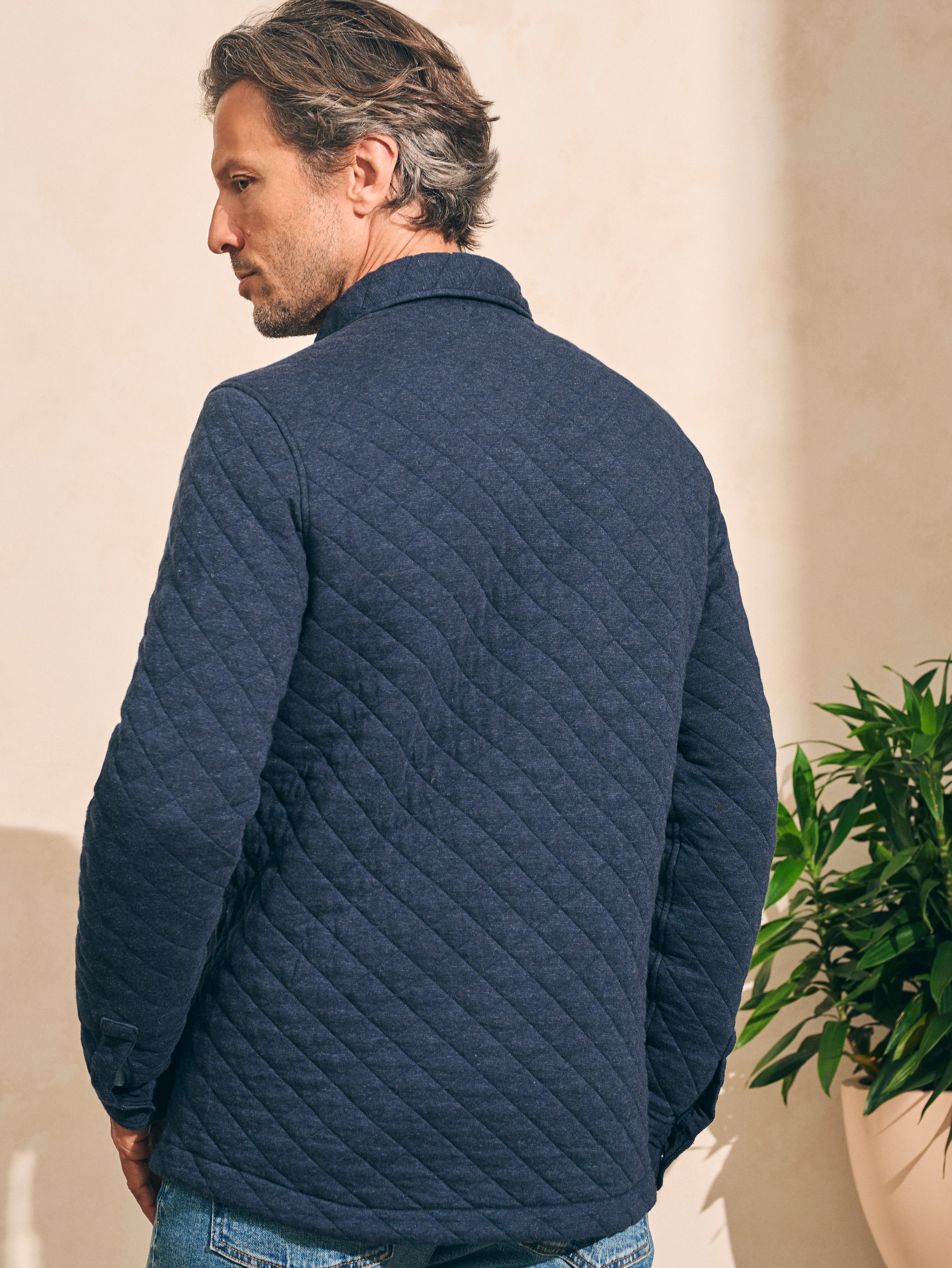 Epic Quilted Fleece CPO (Tall) - Navy Melange