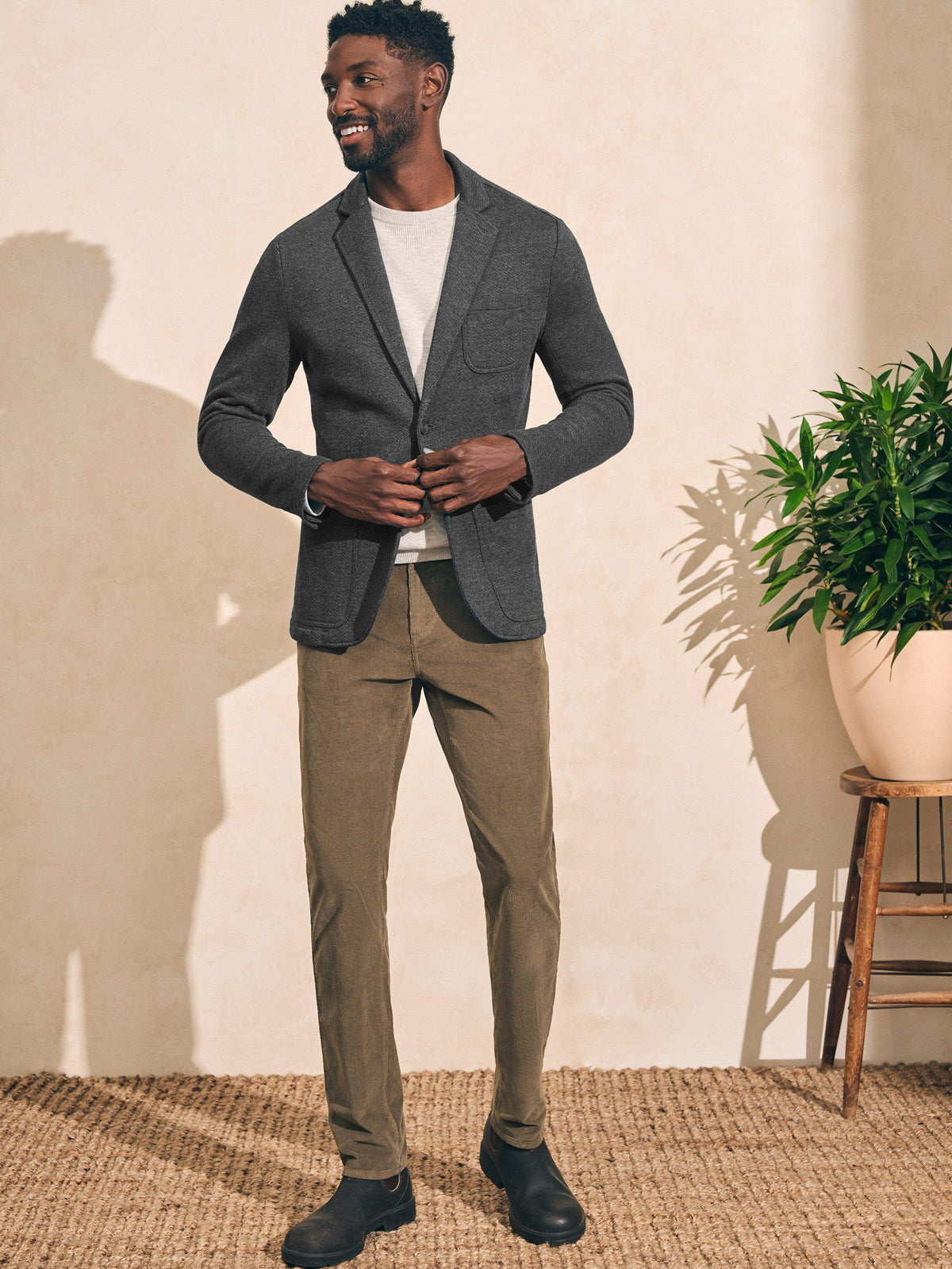 Inlet Knit Blazer - Black Sky Melange, image 4 of 7