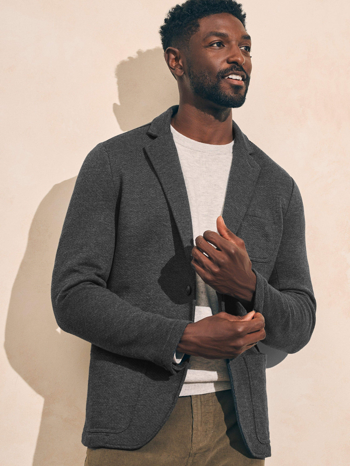 Inlet Knit Blazer - Black Sky Melange, image 5 of 7