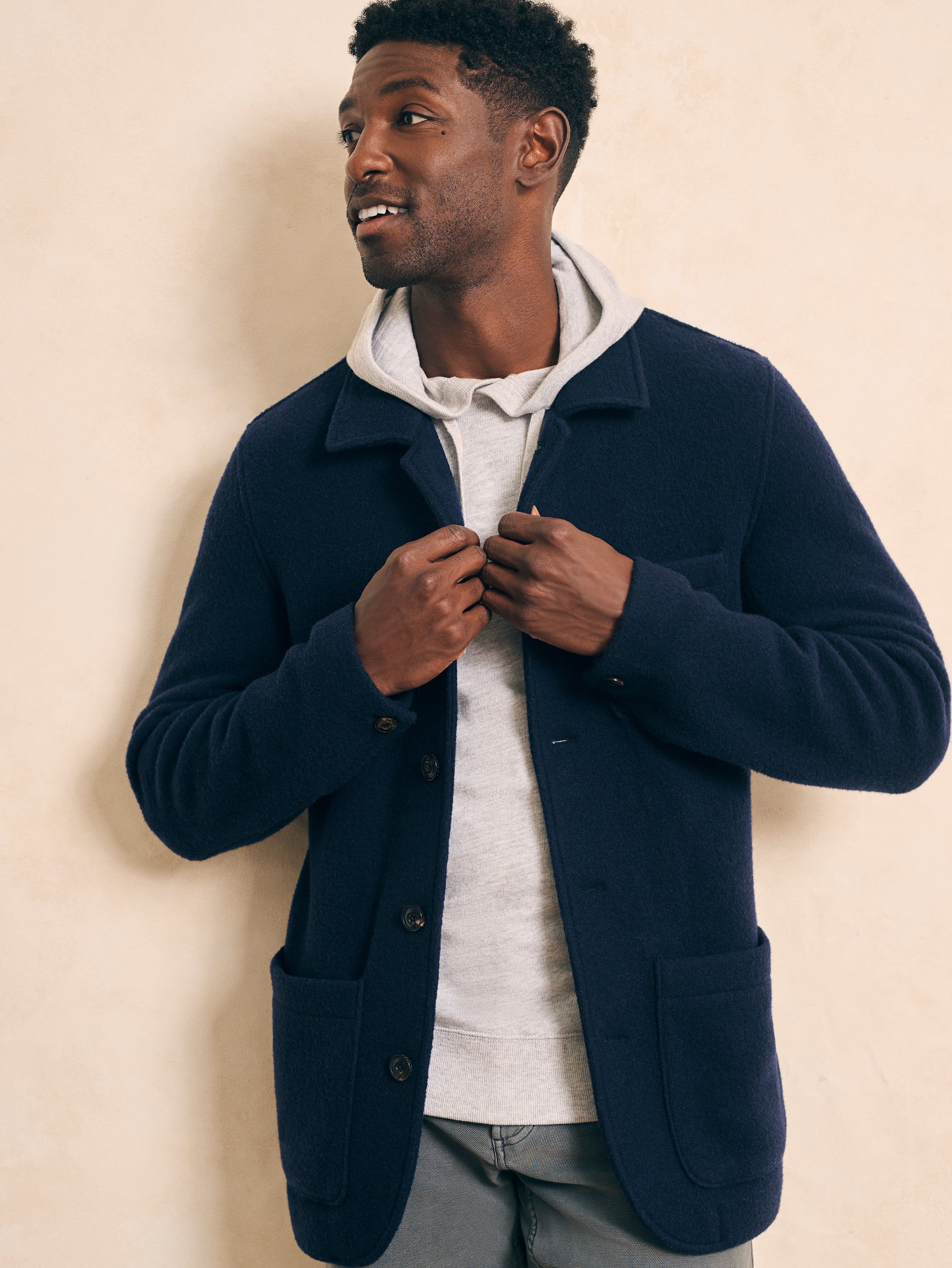 Buy MONTE CARLO Solid Wool Blend Regular Fit Men's Casual Jacket | Shoppers  Stop