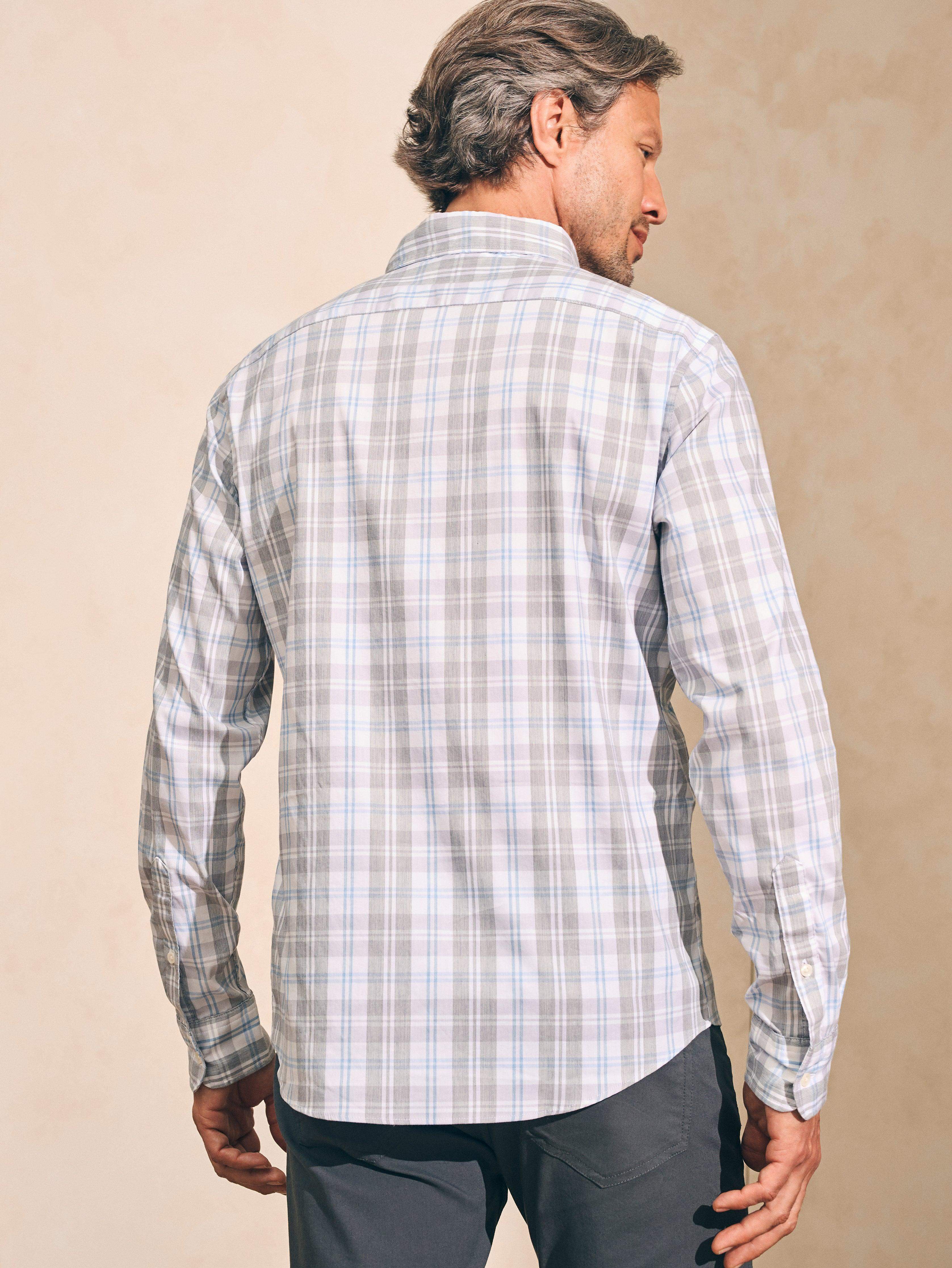 Movement™ Sport Shirt - Grey Cream Plaid