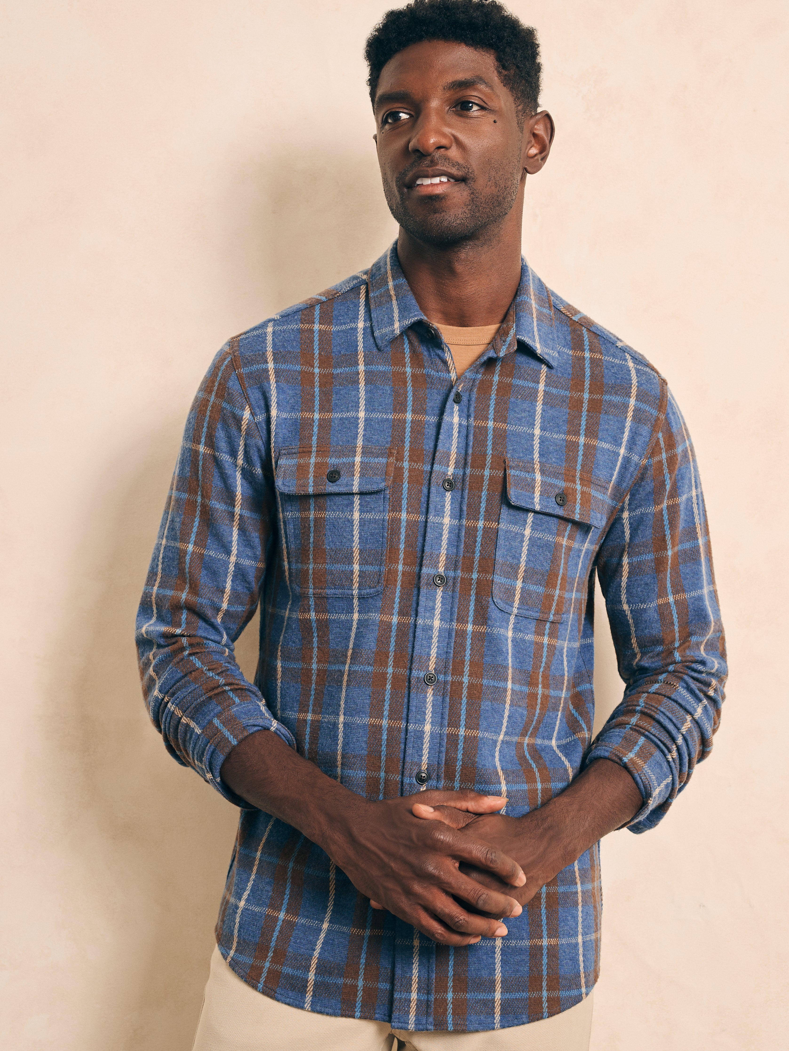 Legend™ Sweater Shirt - Alpine Lake Plaid