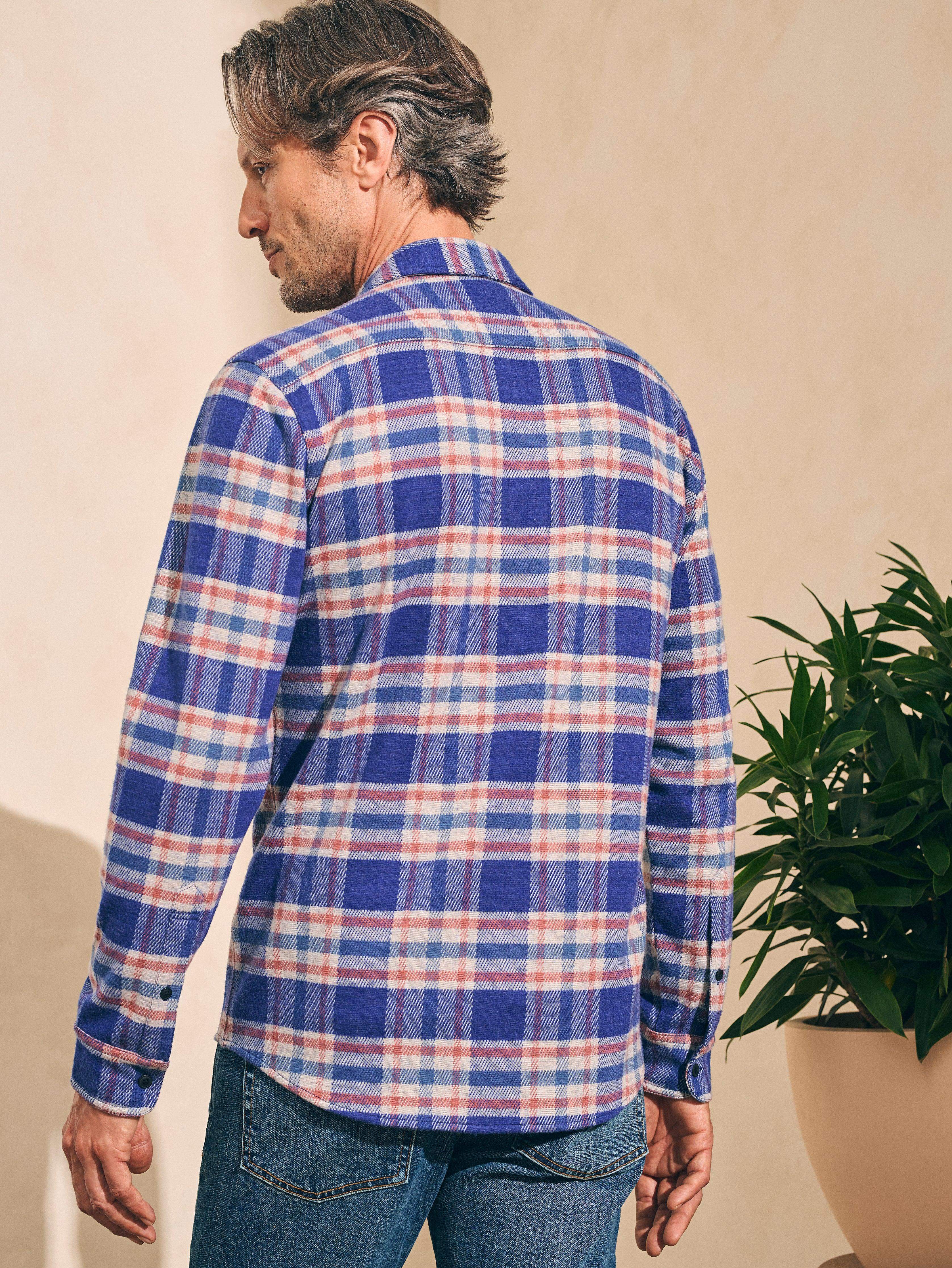 Legend™ Sweater Shirt - Navy Skyline Plaid