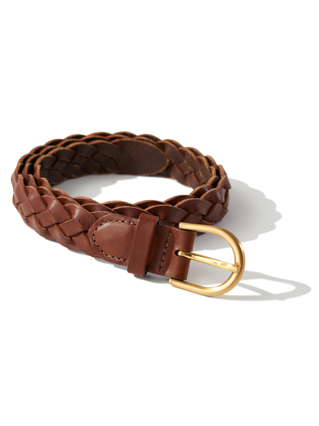 Braided Leather Belt - Brown | Faherty Brand