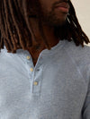 Long-Sleeve Cloud Henley (Tall) - Light Blue Heather