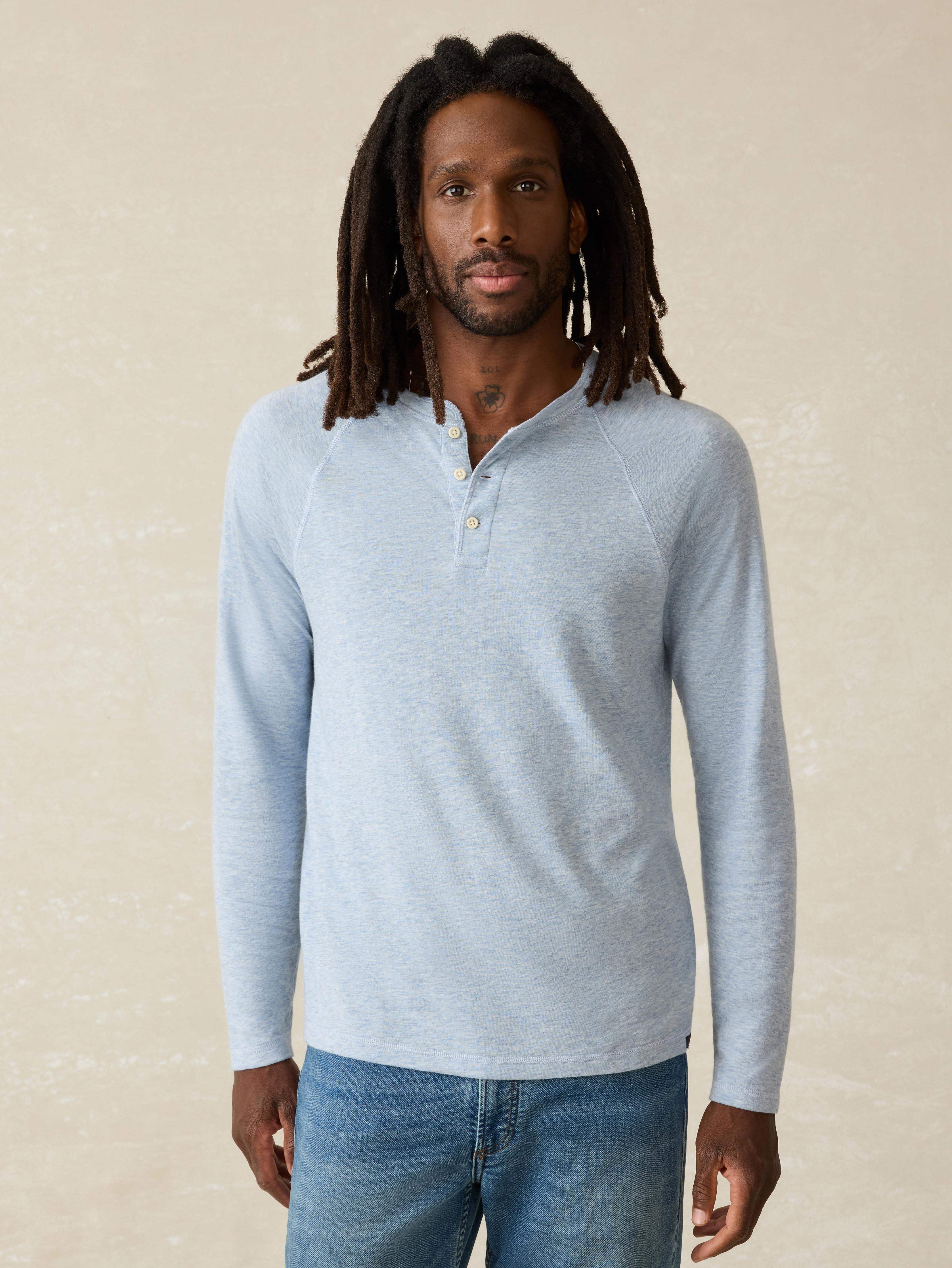 NWT Faherty Cloud Long Sleeve hot Henley (size XXL)