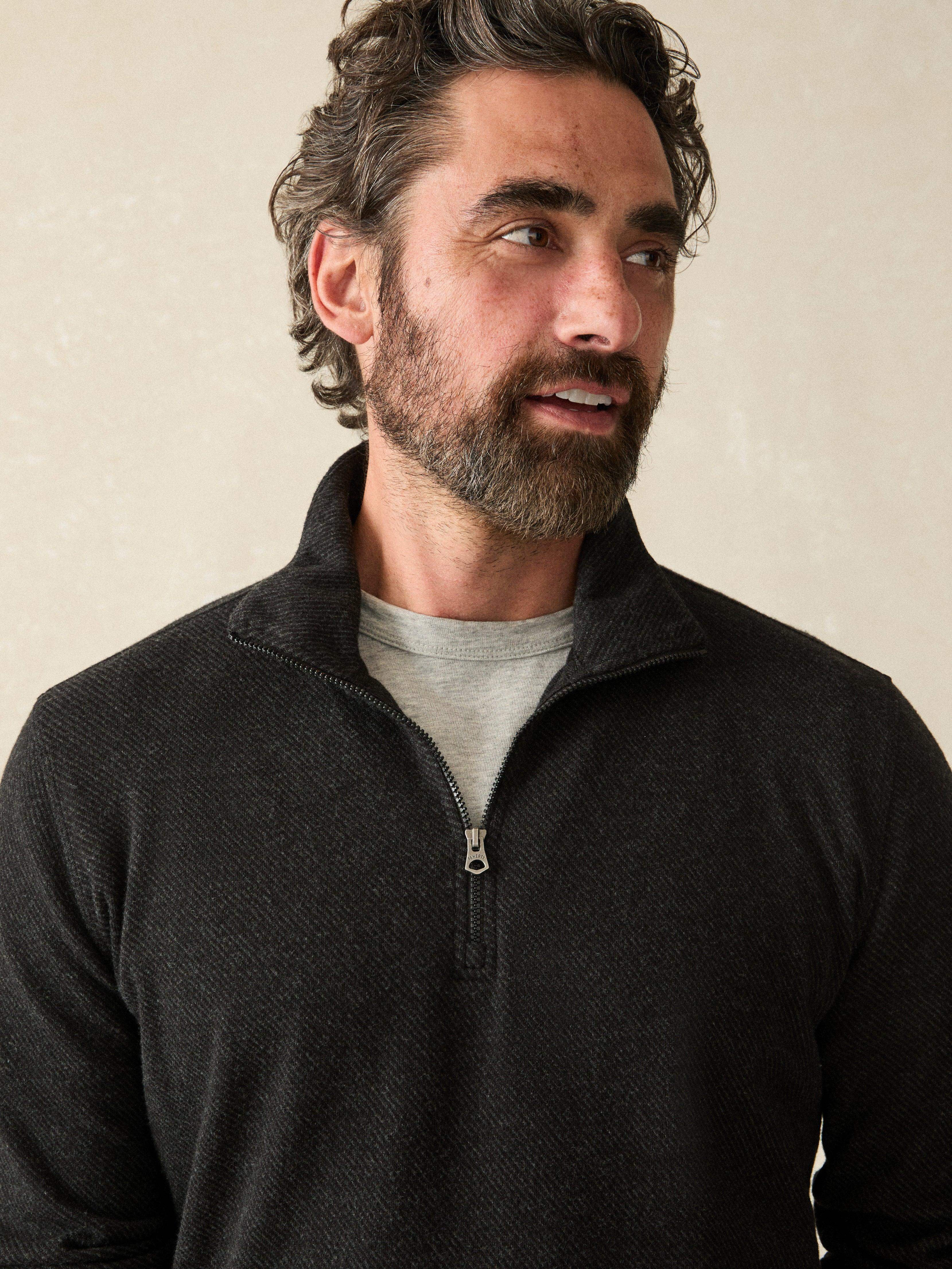 Legend™ Sweater Quarter Zip - Heathered Black Twill