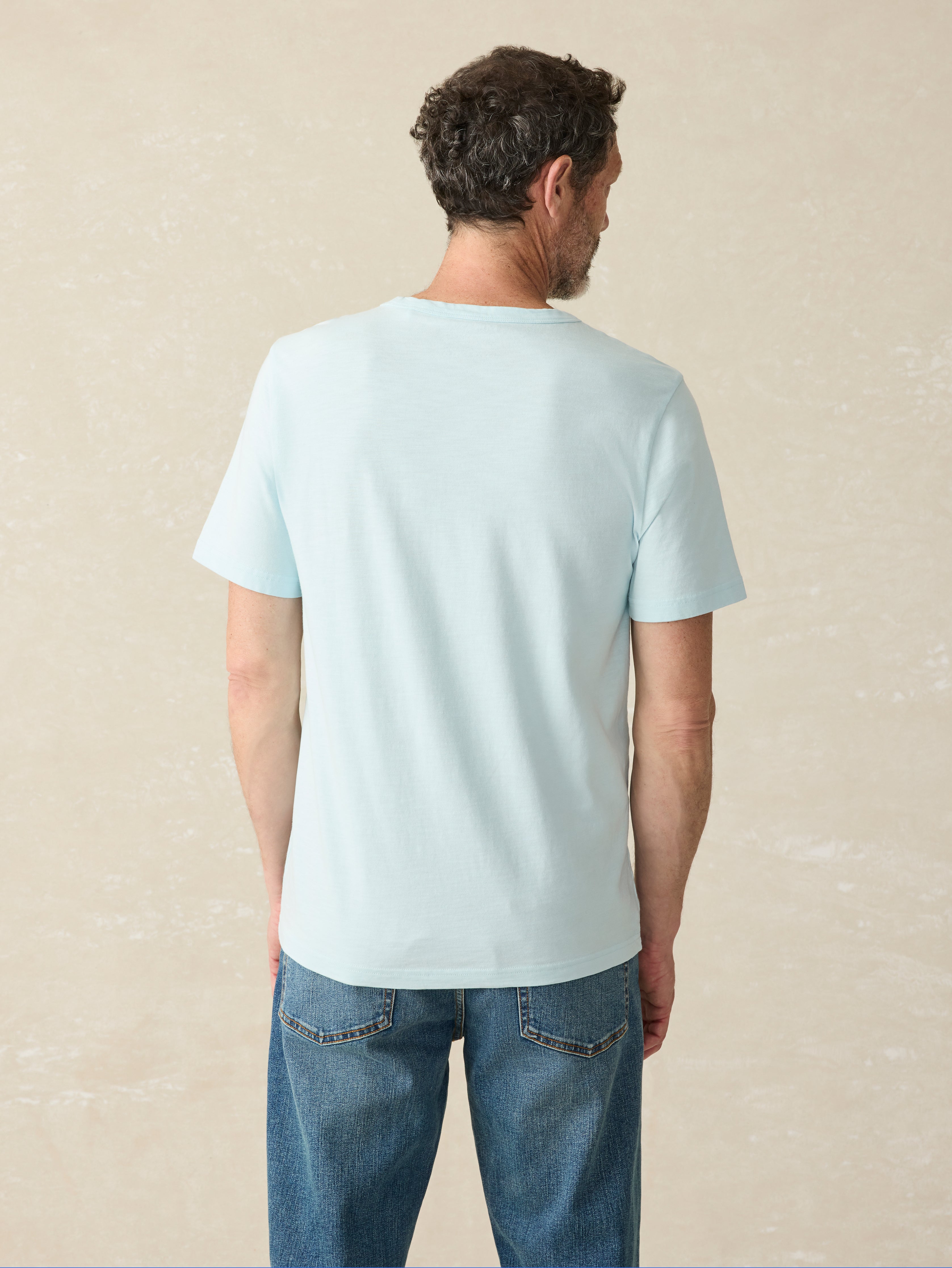 Sunwashed Tee (Tall) - Blue Oasis