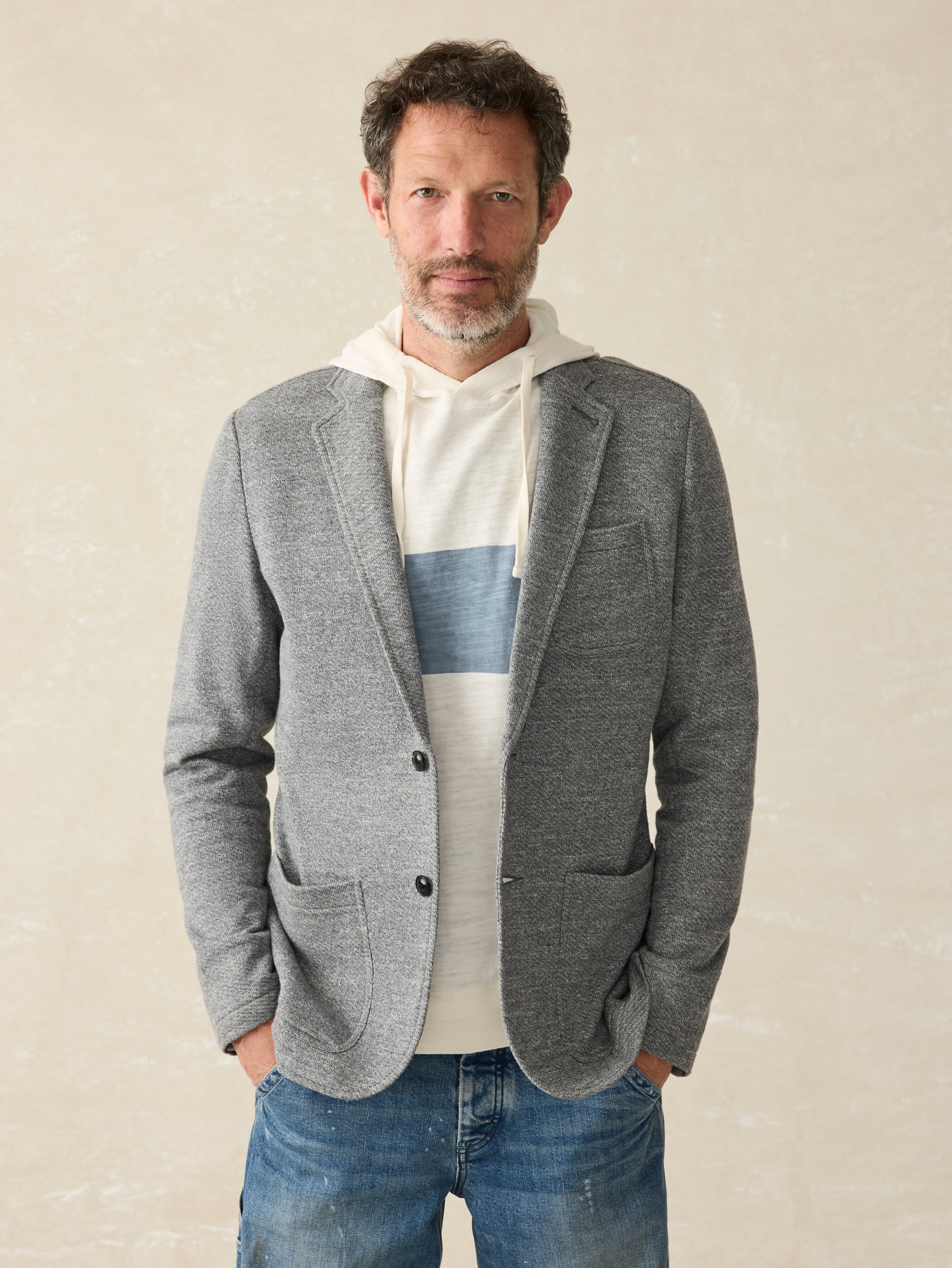 Inlet Knit Blazer - Heather Grey