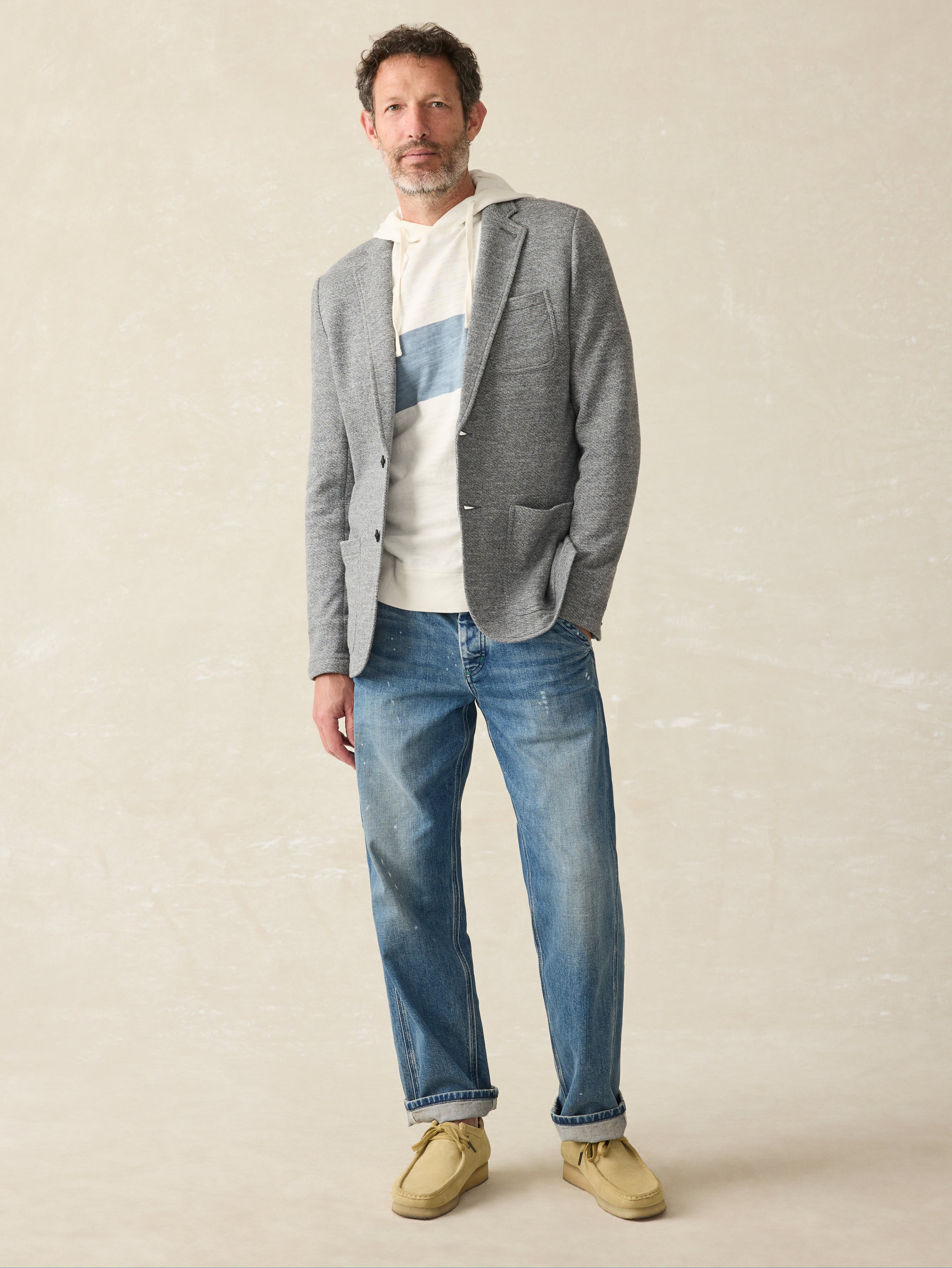 Inlet Knit Blazer - Heather Grey