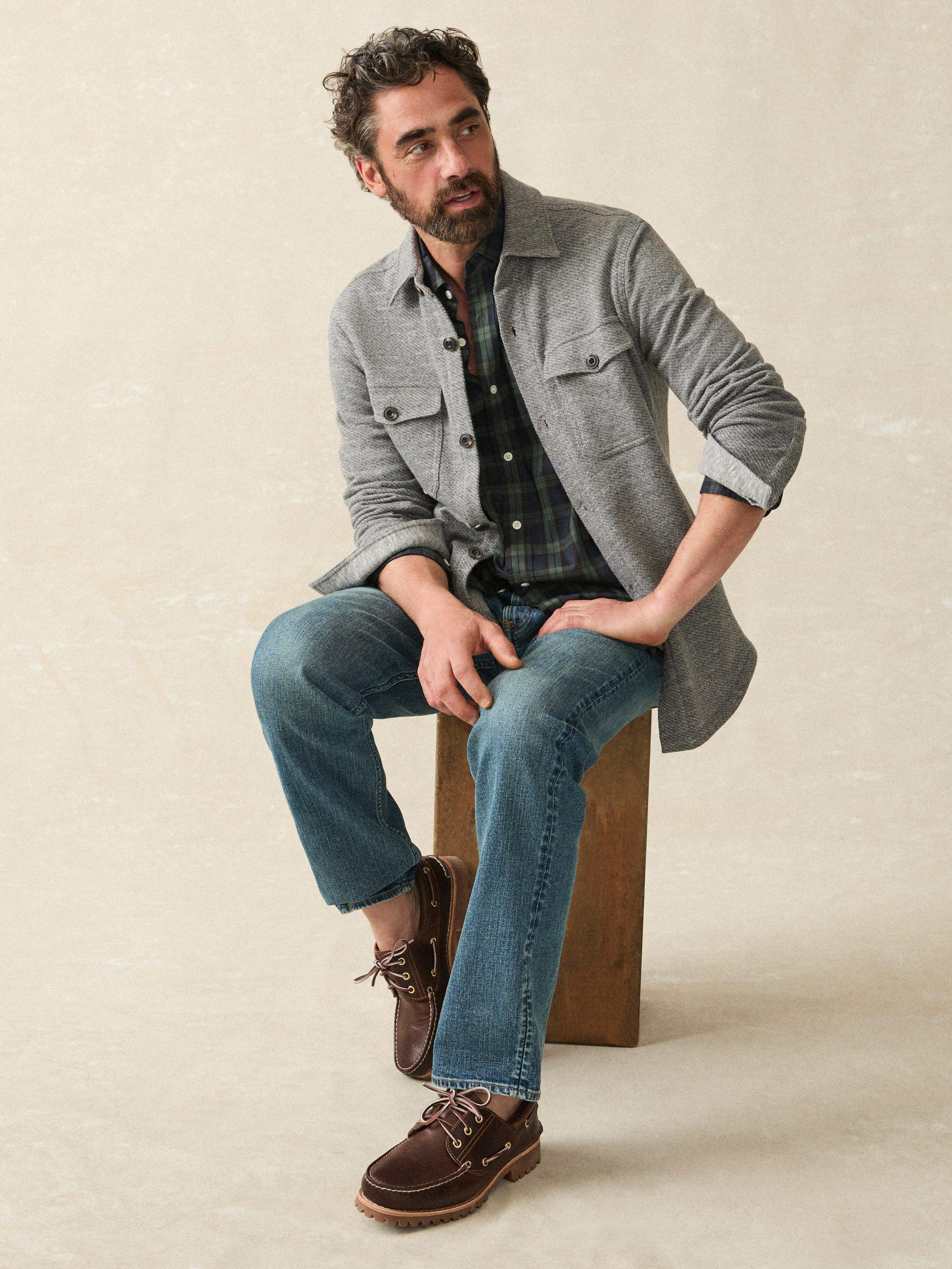 Inlet Knit CPO - Medium Grey Melange