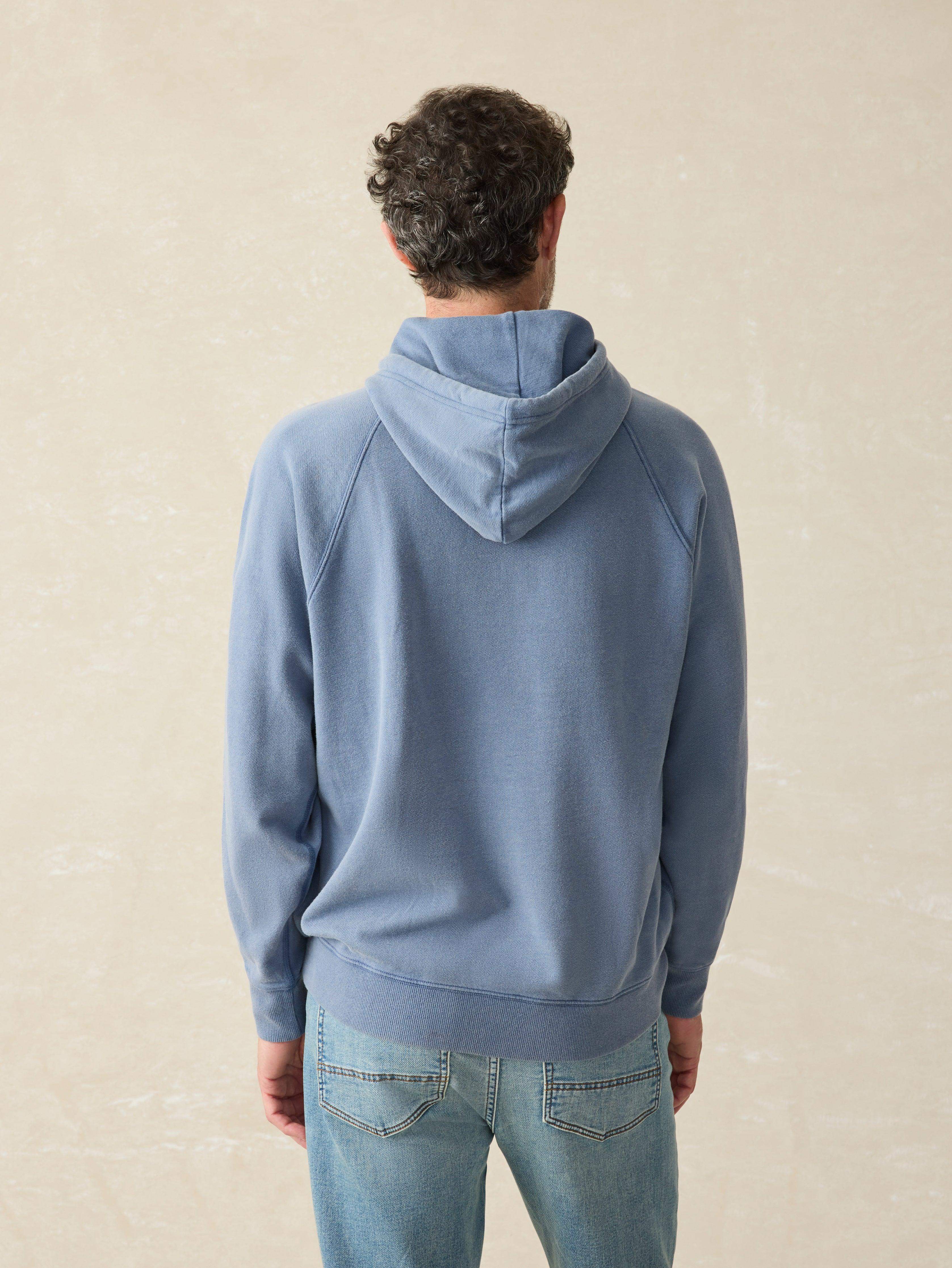 Faherty Sweat à capuche en coton flammé pour homme, bleu ciel Faherty Sweat à capuche en coton flammé pour homme, bleu ciel