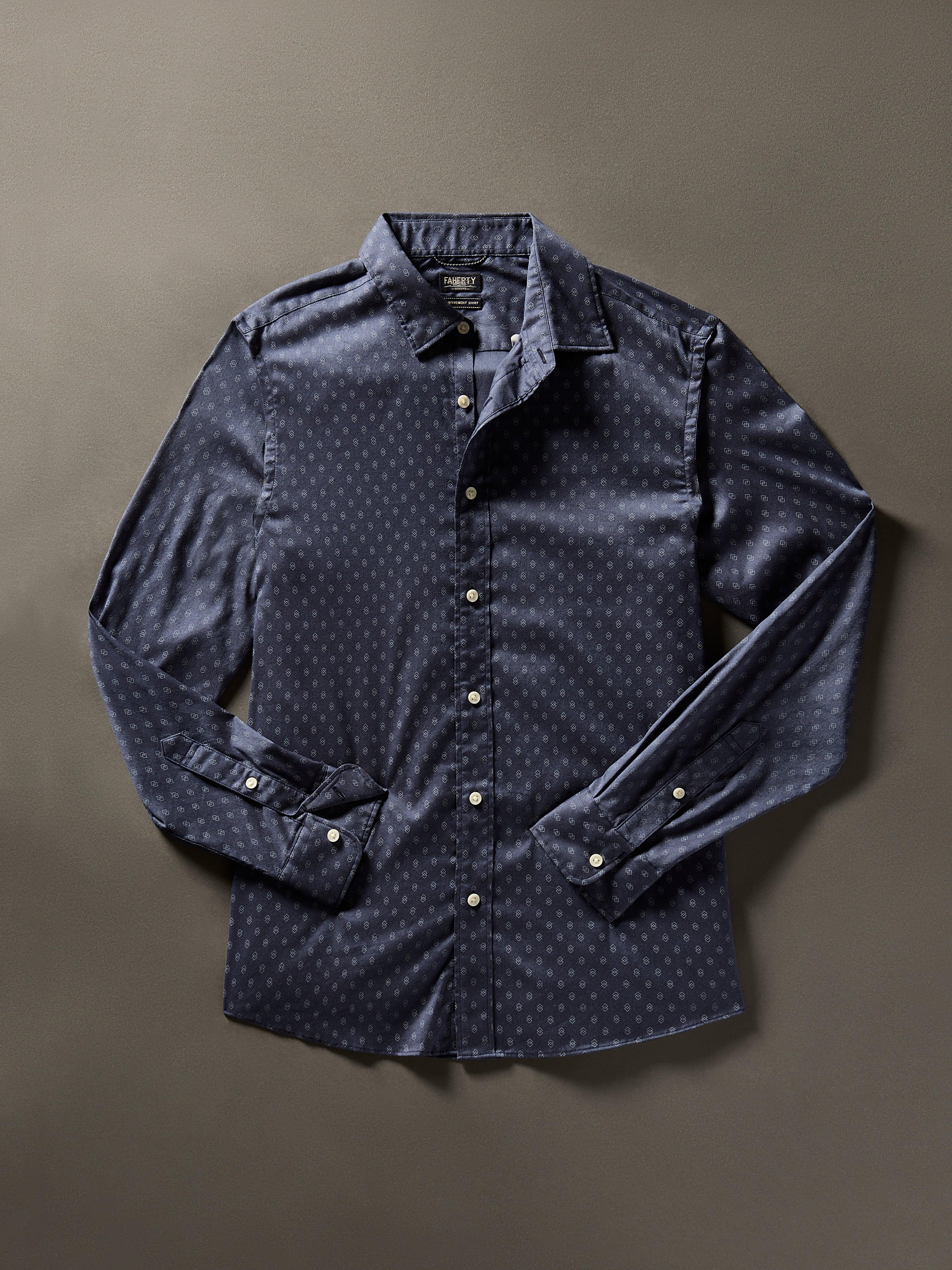 Movement™ Shirt - Navy Dusk Diamond Print