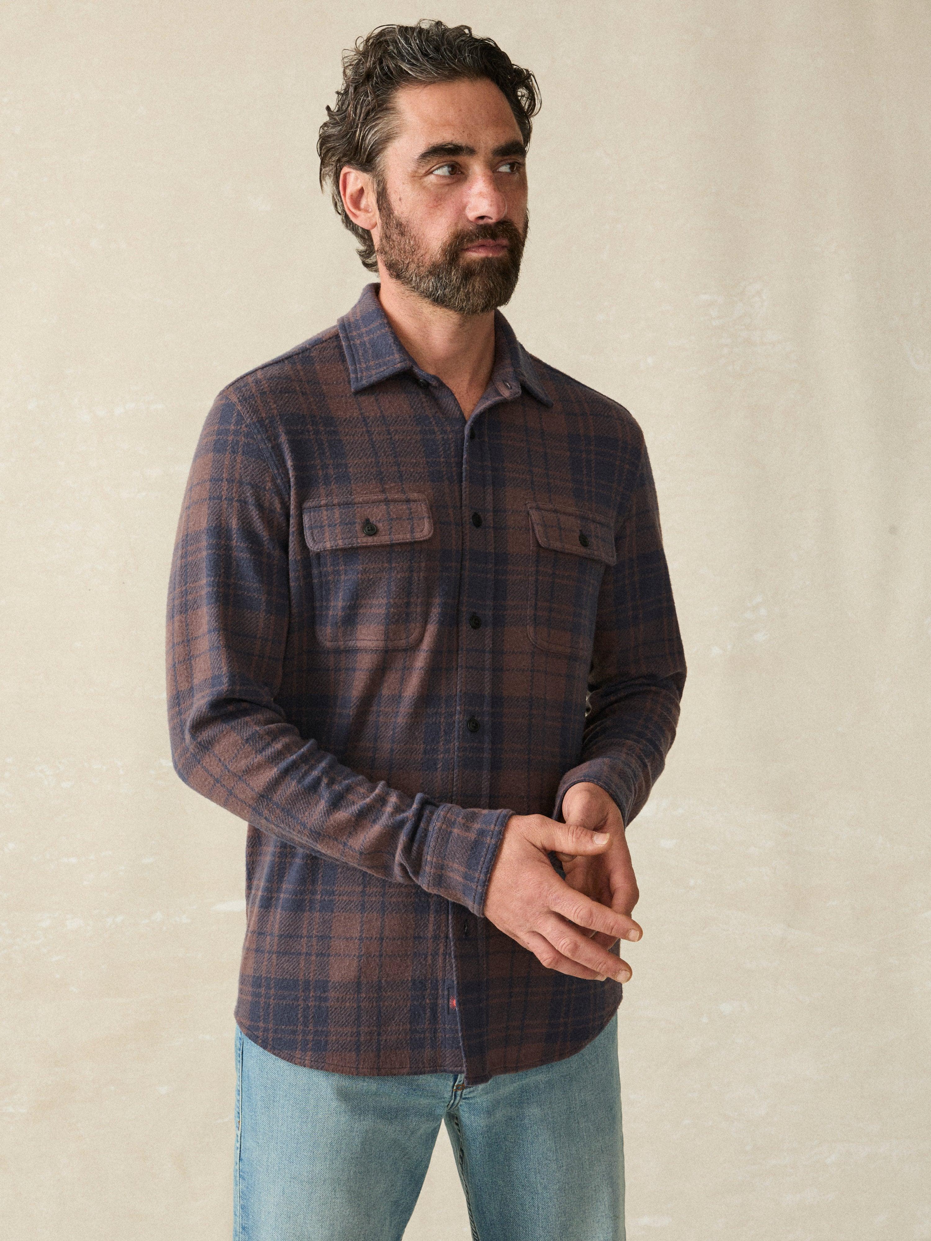 Legend™ Sweater Shirt - Blue Mountain Plaid