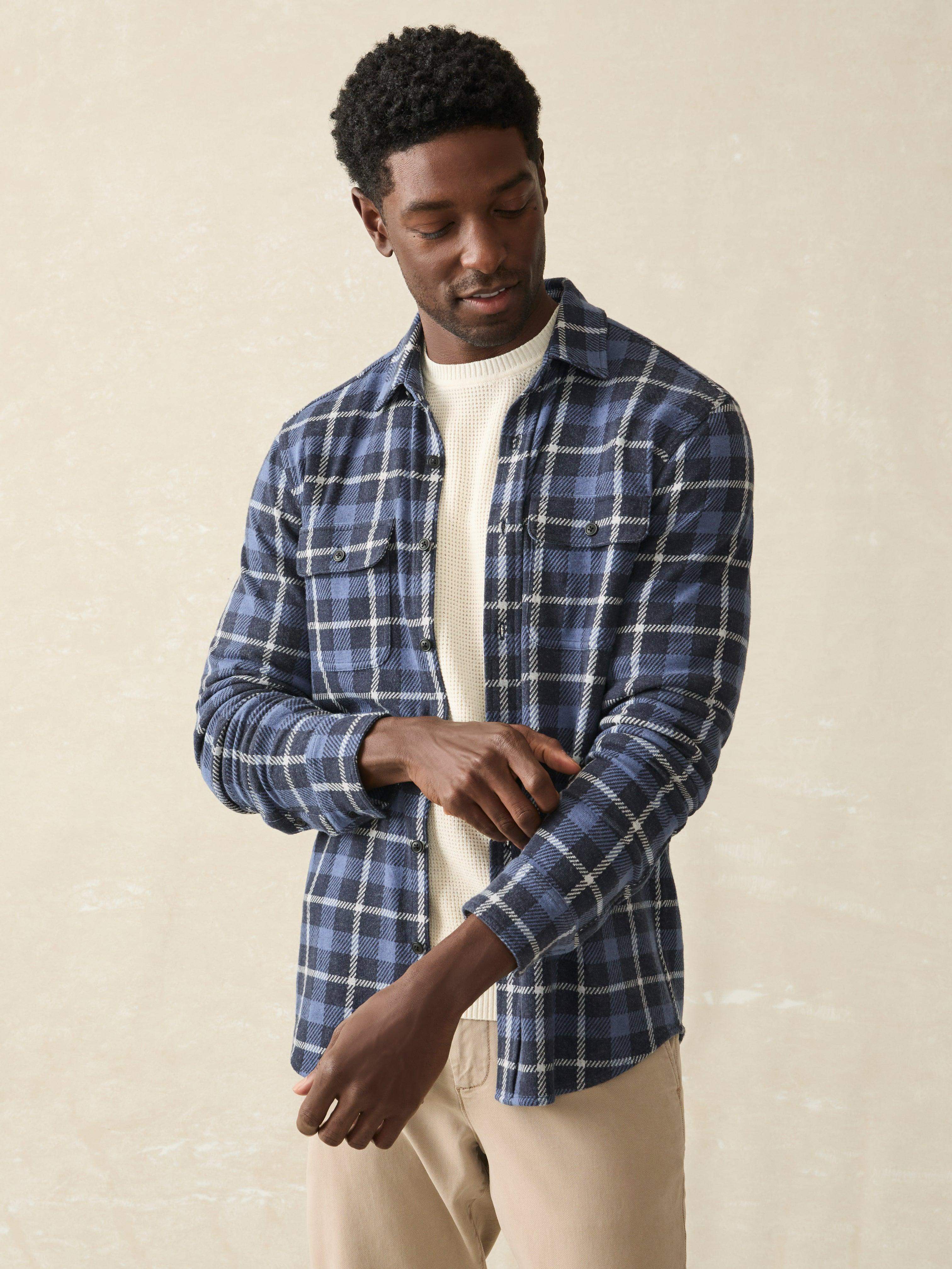 Legend™ Sweater Shirt - Blue Winds Plaid