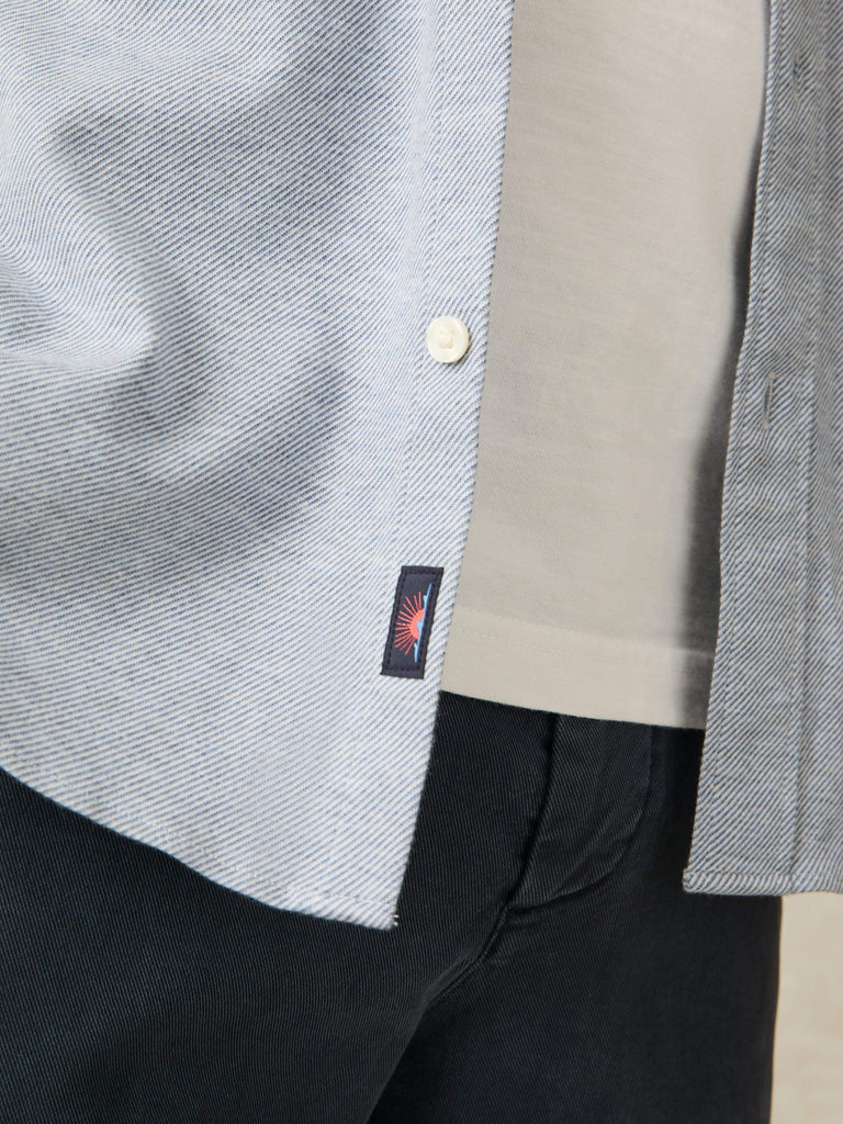 Coastline Knit Shirt (Tall) Oceanside Blue Faherty Brand