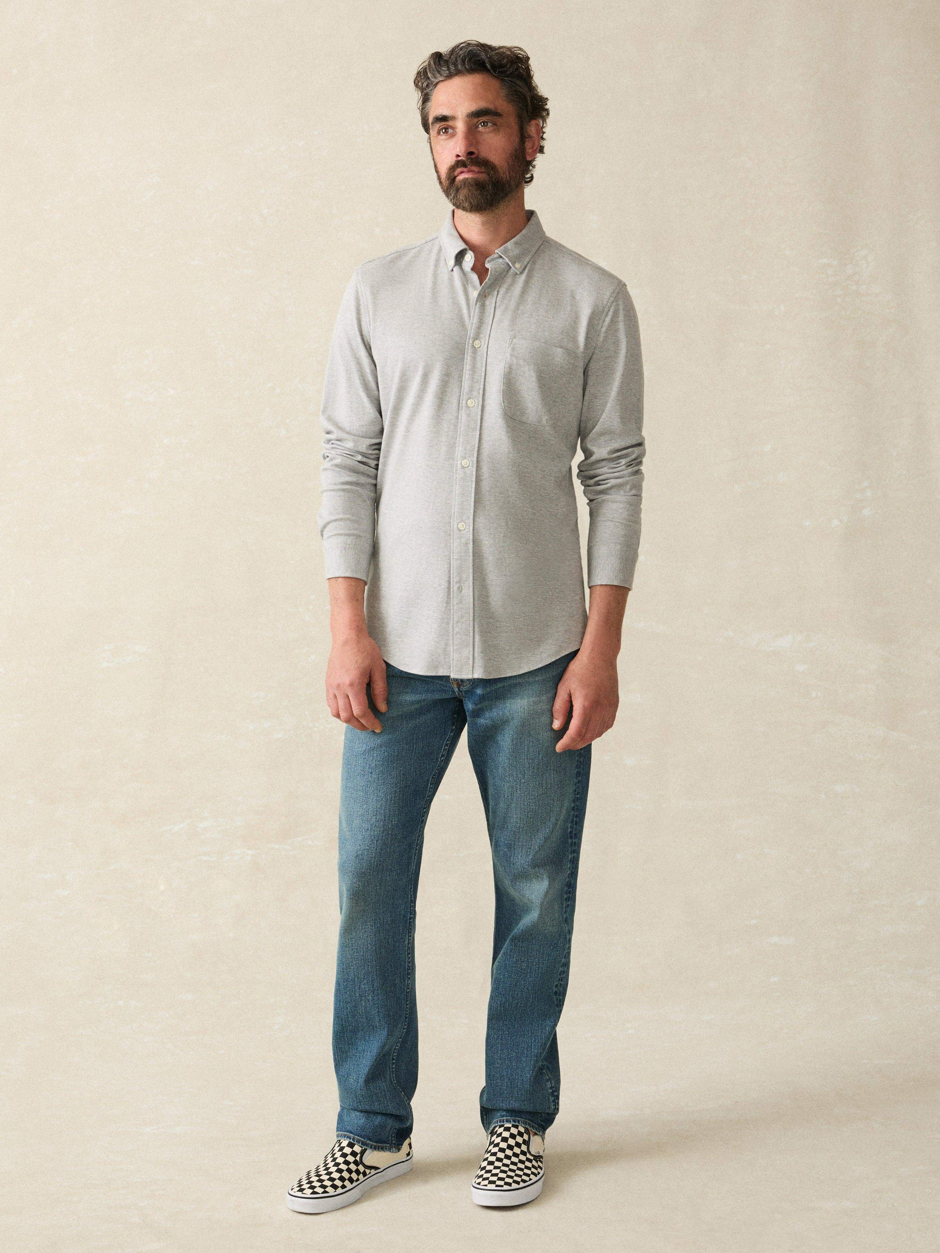 Coastline Knit Shirt - Grey Heather Twill