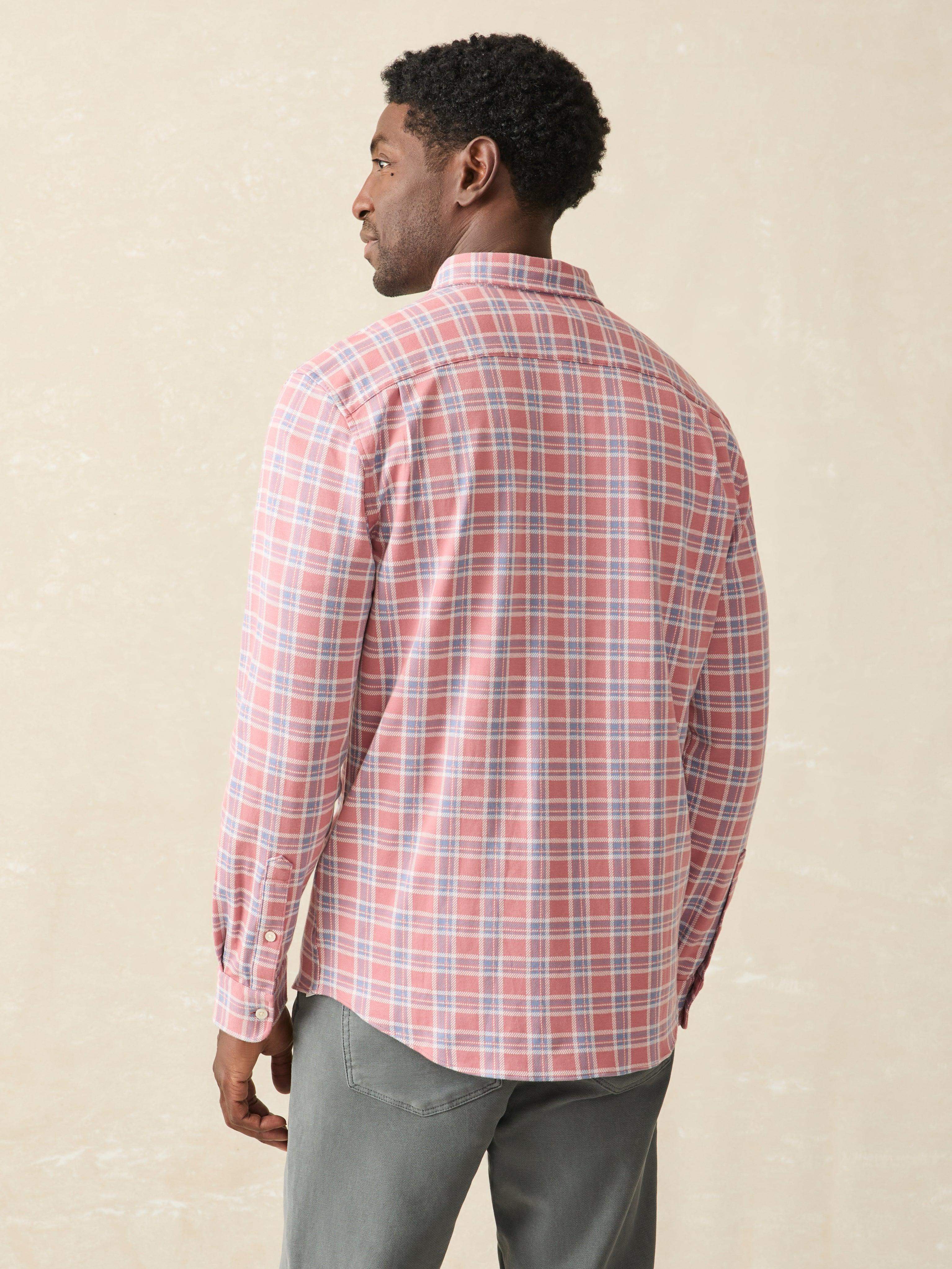 Coastline Knit Shirt (Tall) - River Rose Plaid